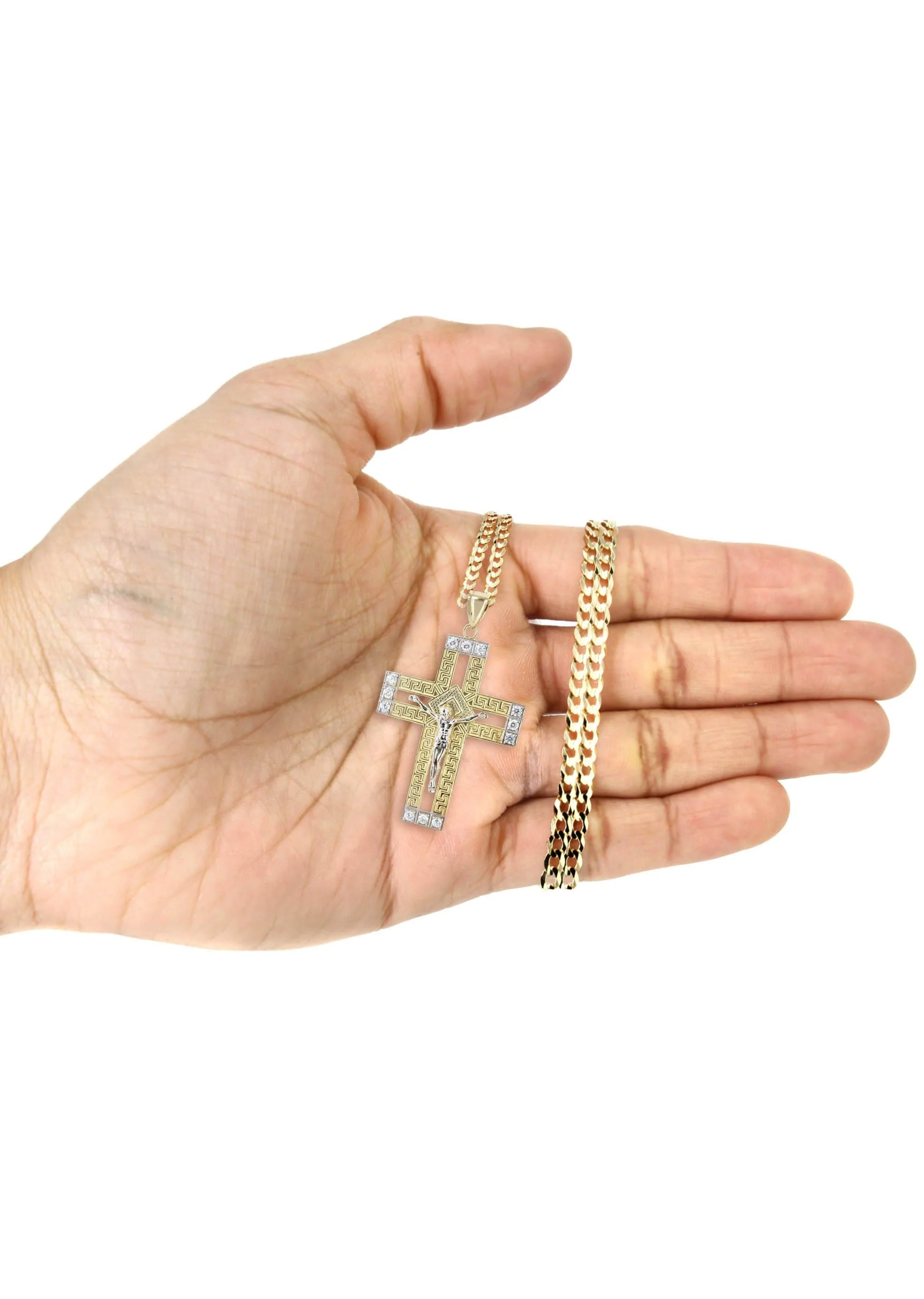 10K Yellow Gold Cross /Crucifix Necklace | Appx. 20.8 Grams - Image 6