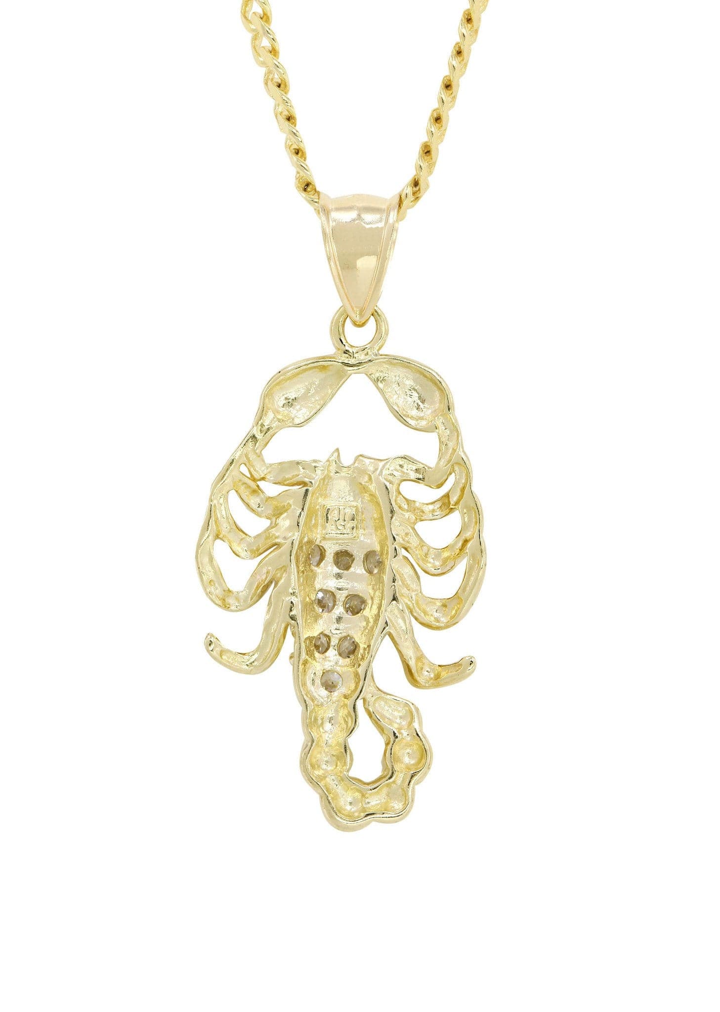 10K Yellow Gold Scorpio Necklace | Appx. 17.2 Grams - Image 4
