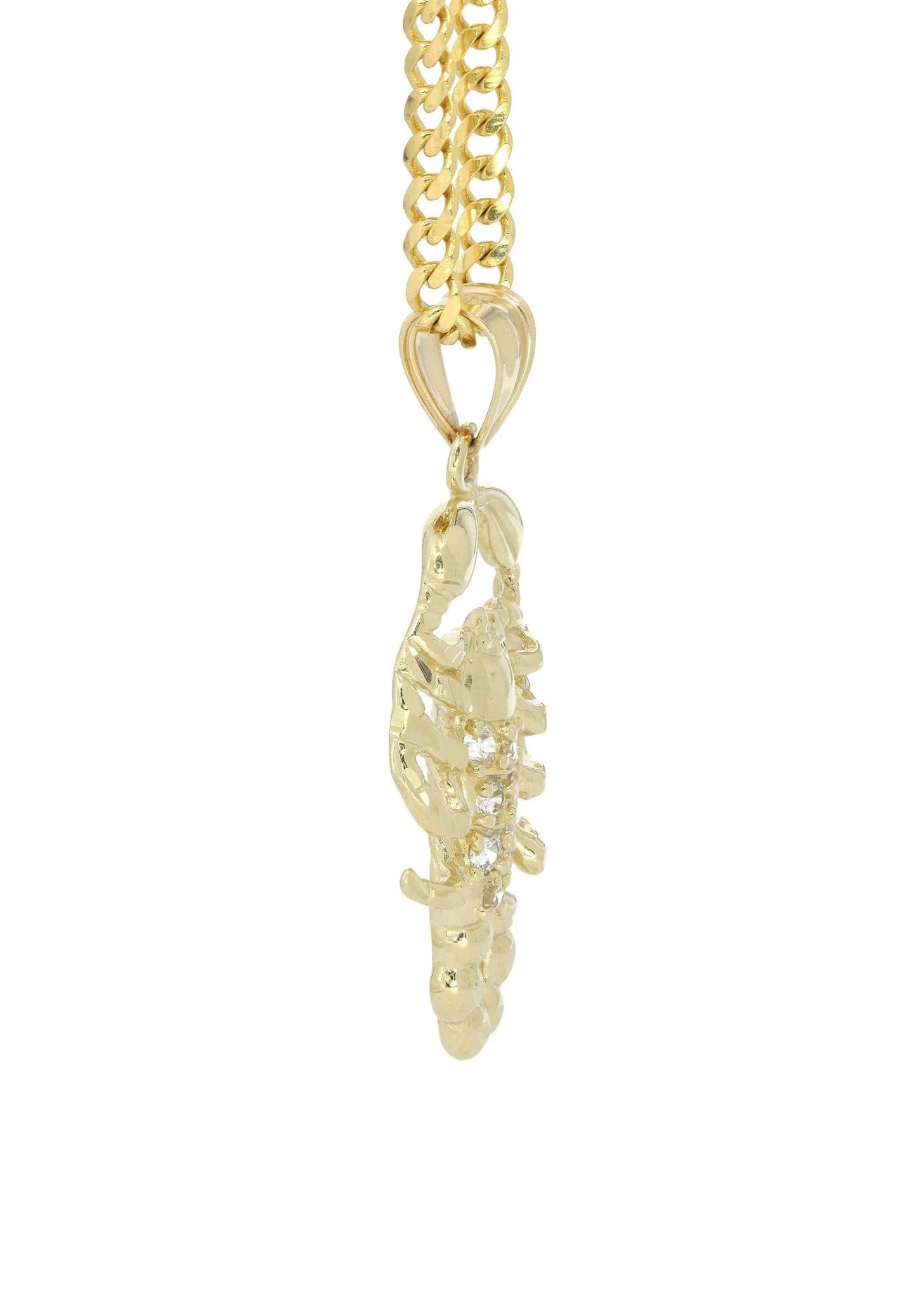 10K Yellow Gold Scorpio Necklace | Appx. 17.2 Grams - Image 5