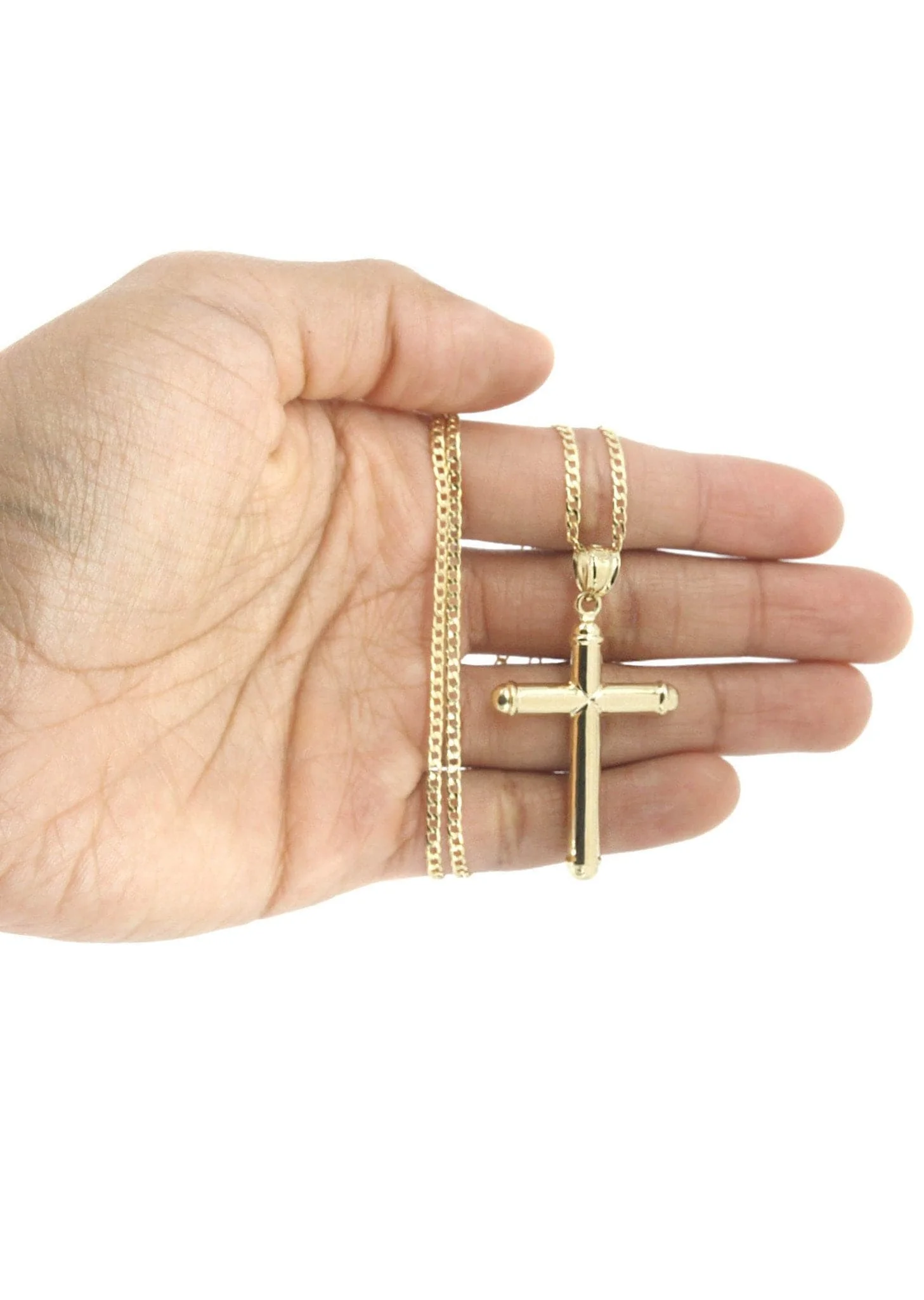 10K Gold Cross  Necklace For Men | 5.12 Grams - Image 6