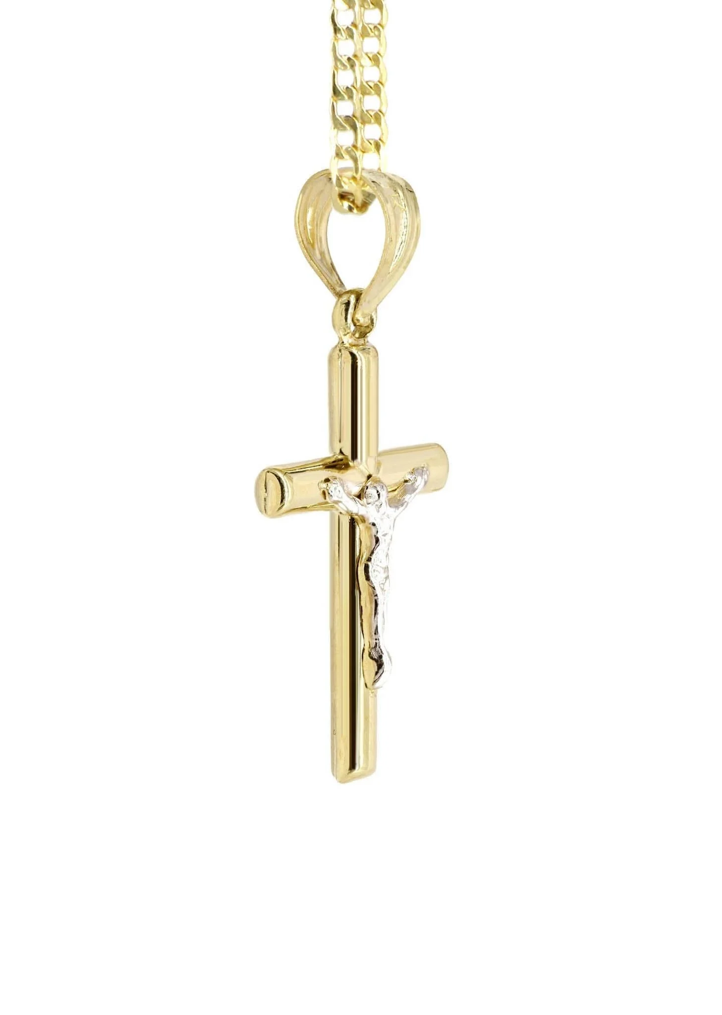 10K Gold Crucifix / Cross  Necklace For Men | 5 Grams - Image 4