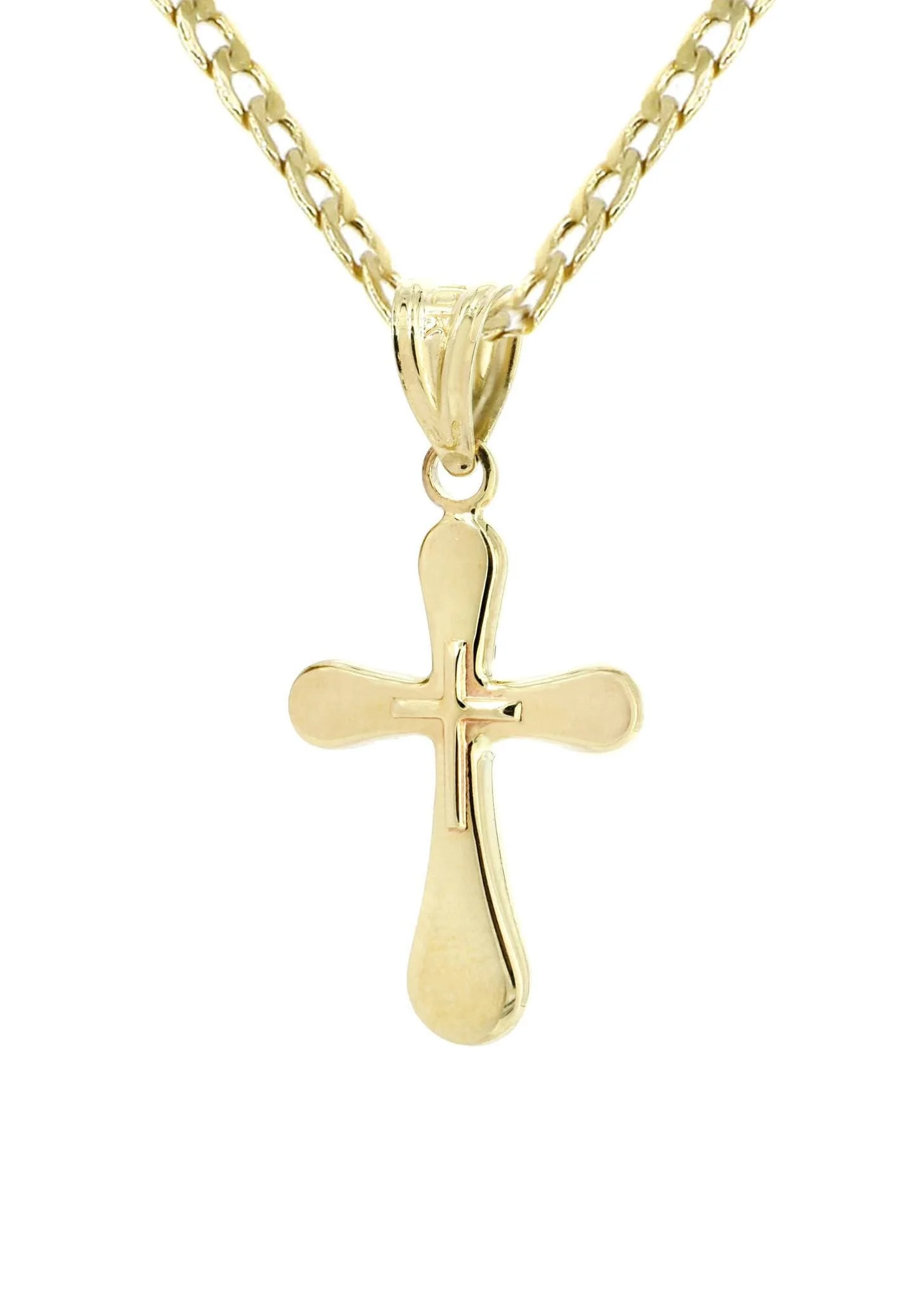 10K Gold Crucifix / Cross  Necklace For Men | 5.4 Grams - Image 3