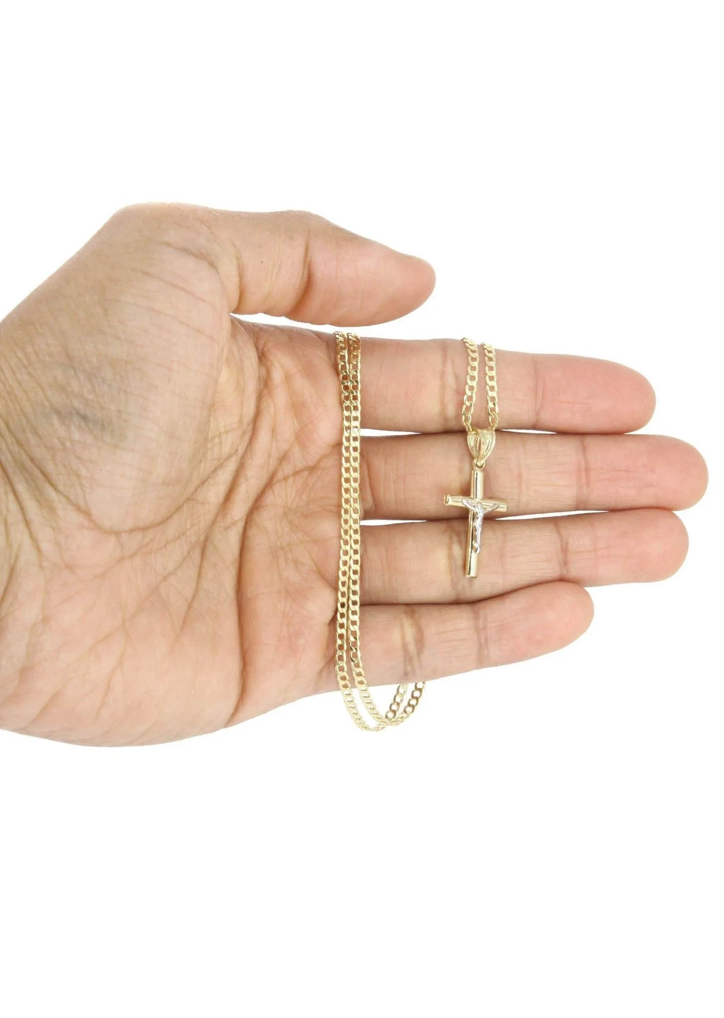 10K Gold Crucifix / Cross  Necklace For Men | 5 Grams - Image 6