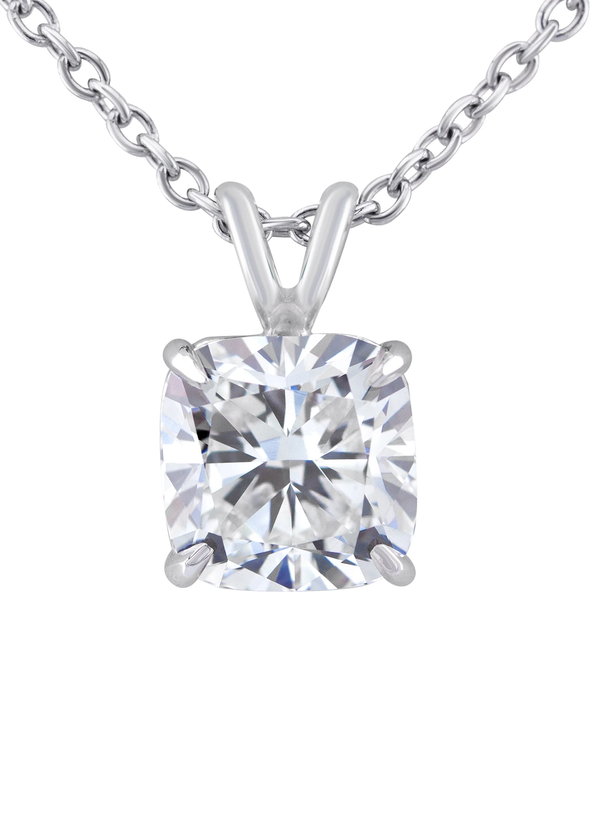 Women Jewelry - Diamond Necklace For Women | Lab Grown Cushion Diamond Solitaire Pendant