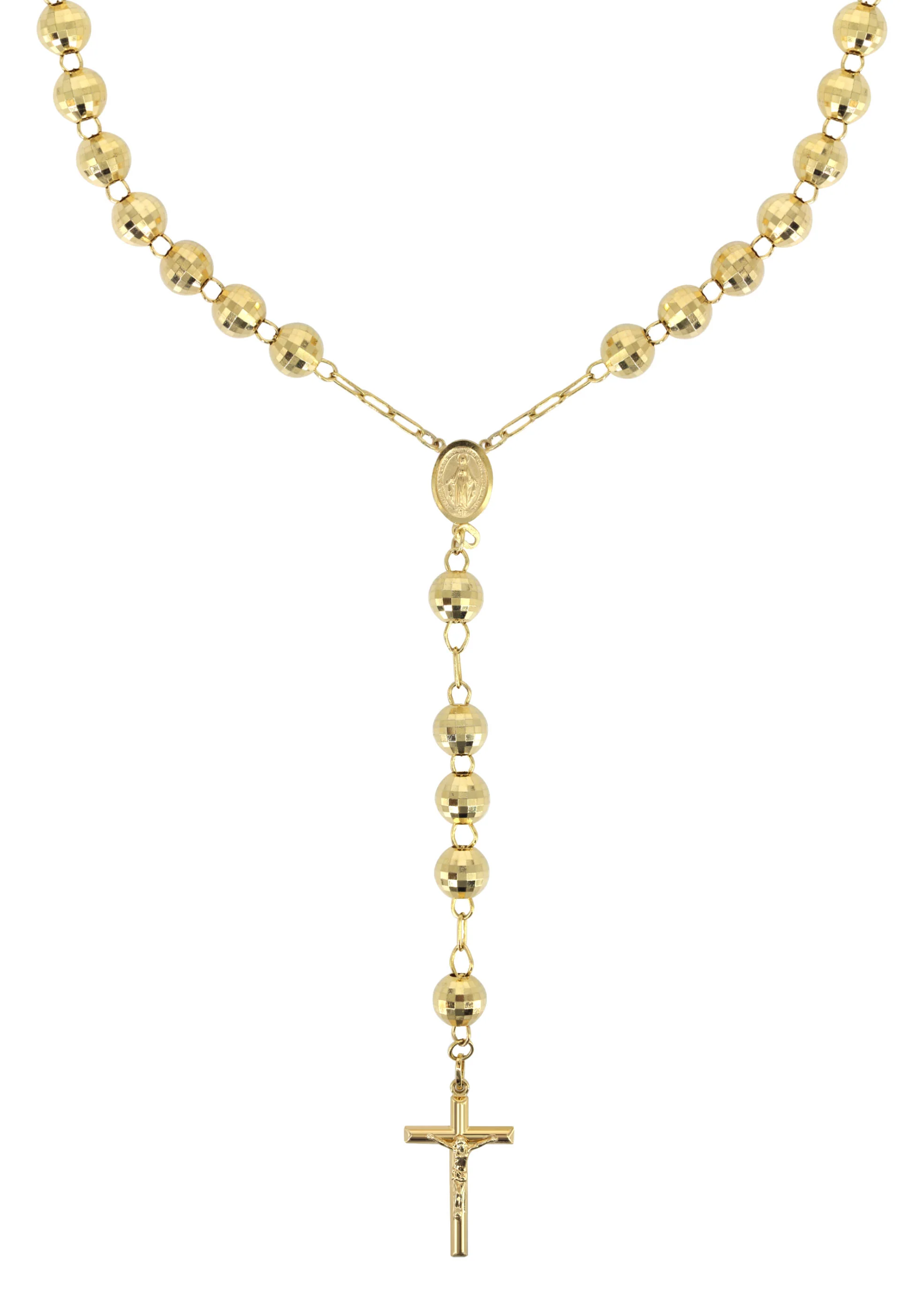 Rosary Yellow Gold Chain 10K - Image 2