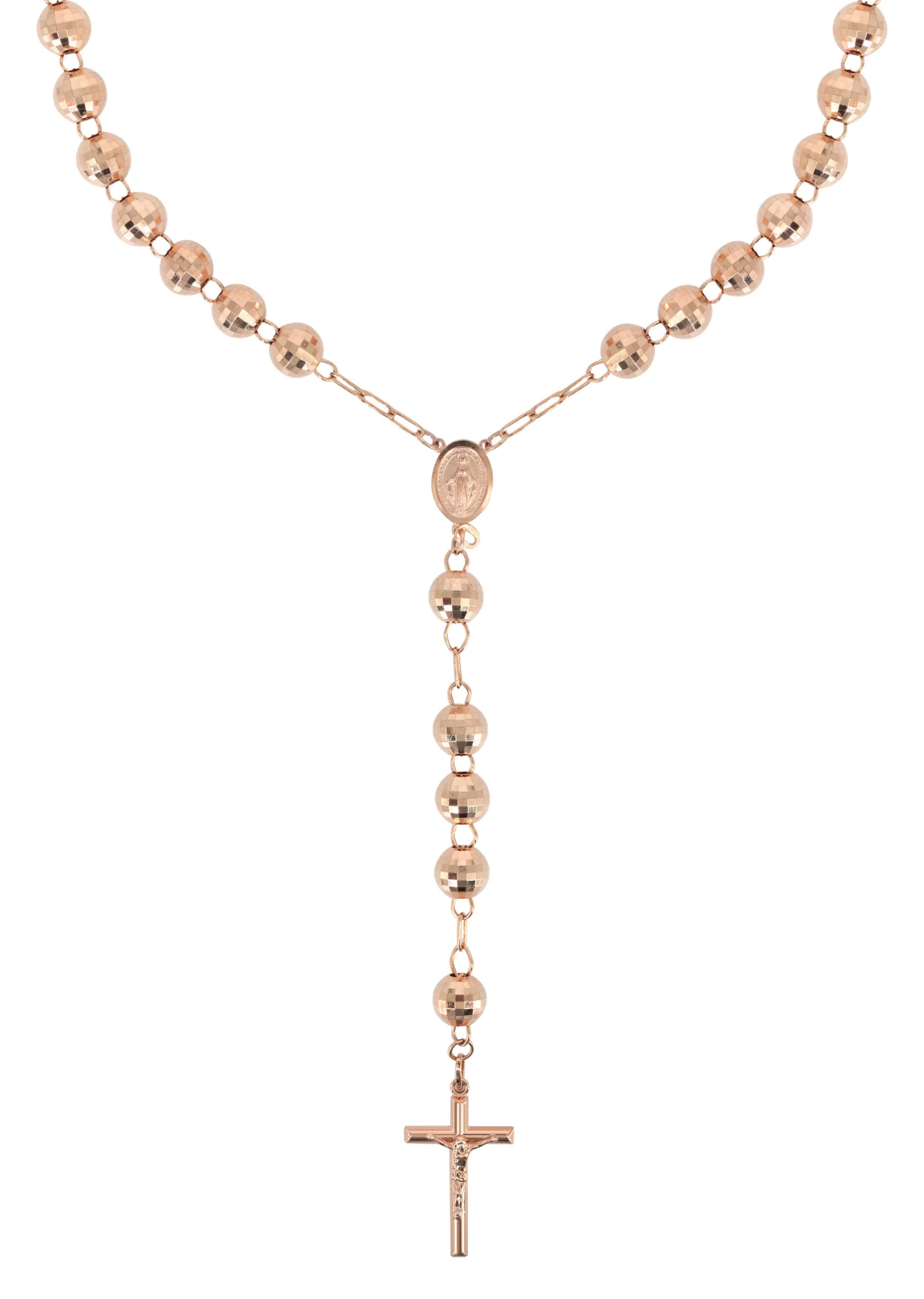 Rosary Rose Gold Chain 10K - Image 2