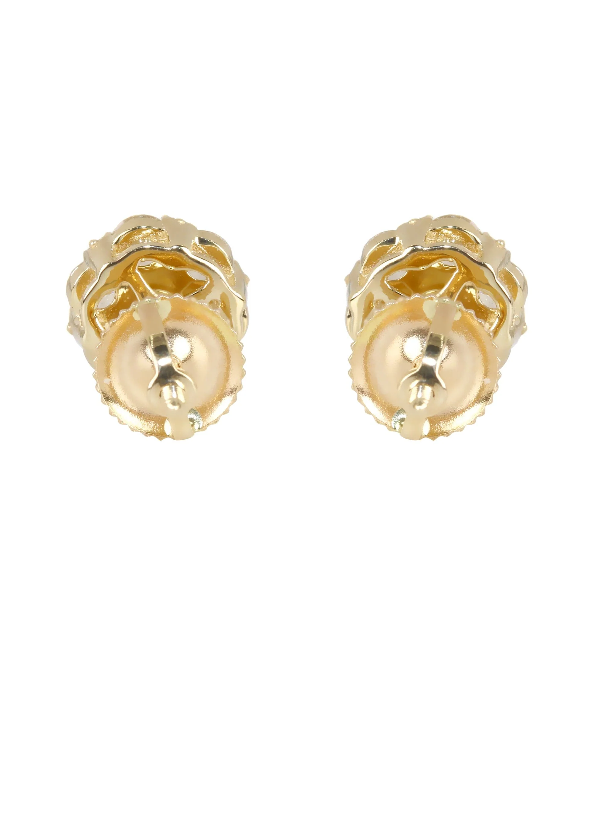 Mens Stud Diamond Earrings | 1.25 Carats 14K Yellow Gold - Image 2