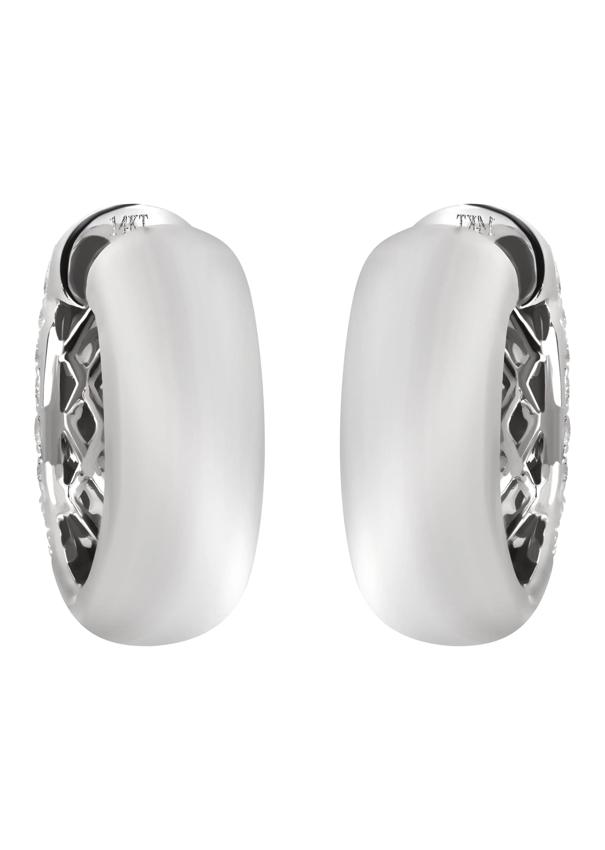 Mens Diamond Earrings | 2.36 Carats 14K White Gold - Image 2