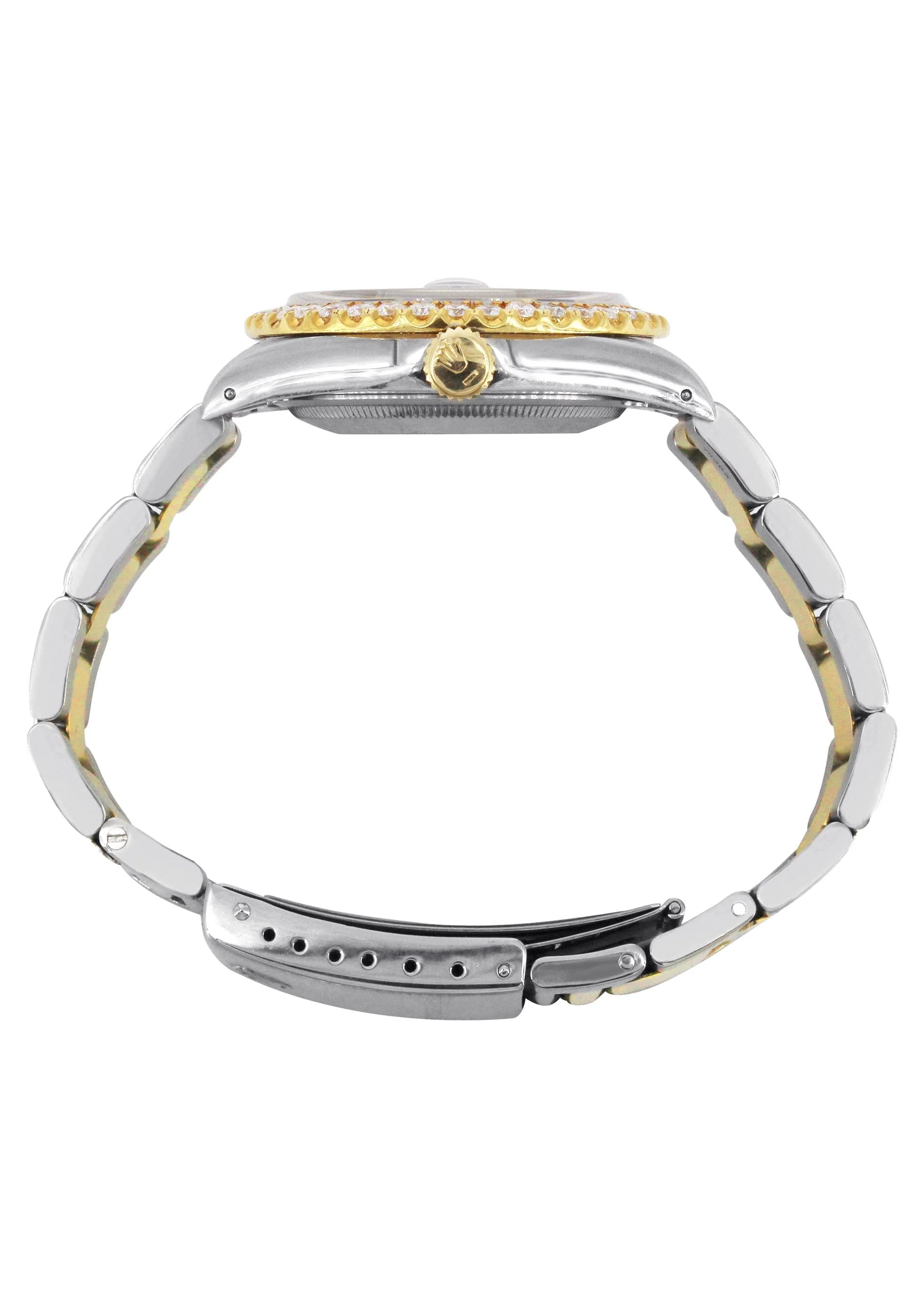 Diamond Gold Rolex Watch For Men 16233 | 36Mm | Blue Dial | Oyster Band - Image 7