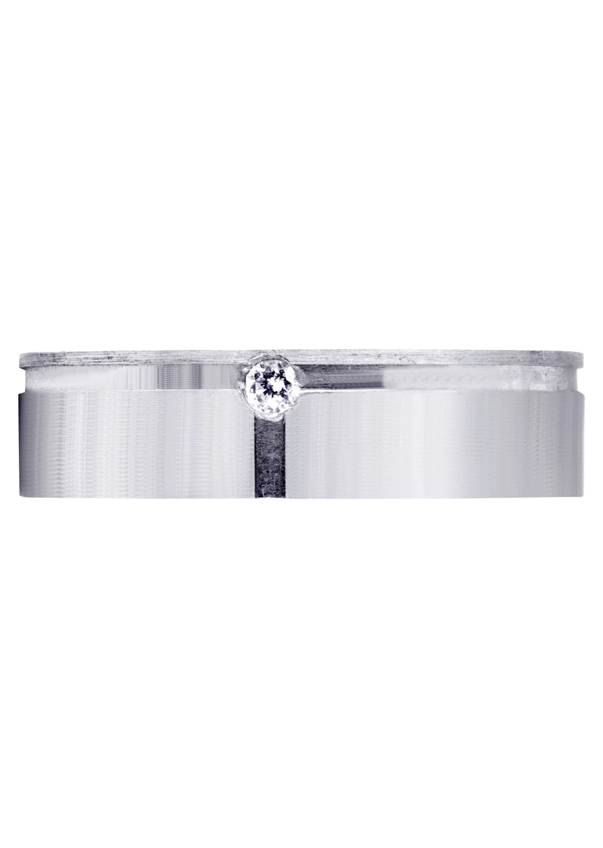 Diamond Unique Mens Wedding Band | 0.05 Carats | Satin Finish (Romeo) - Image 2