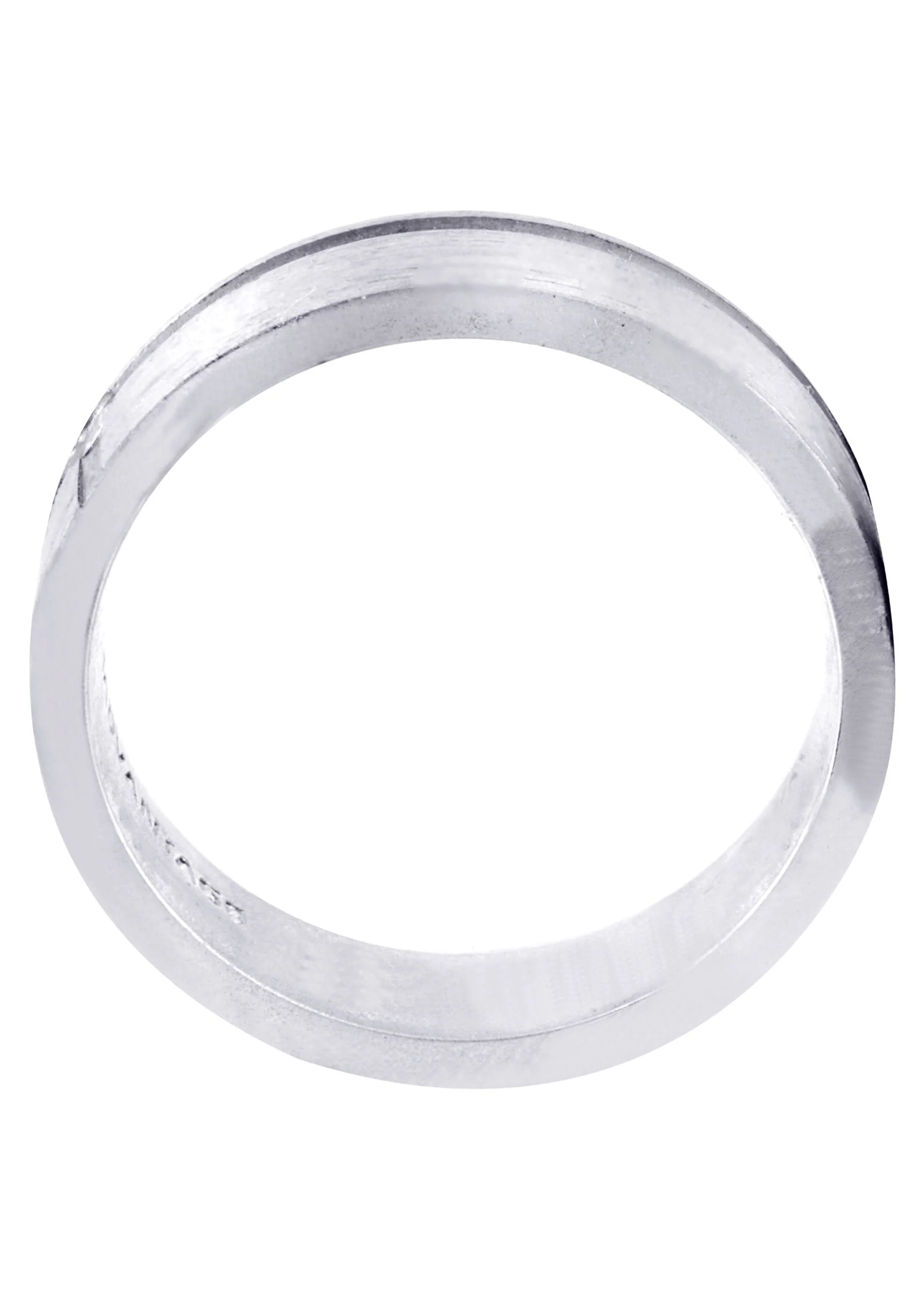 Diamond Unique Mens Wedding Band | 0.05 Carats | Satin Finish (Romeo) - Image 3