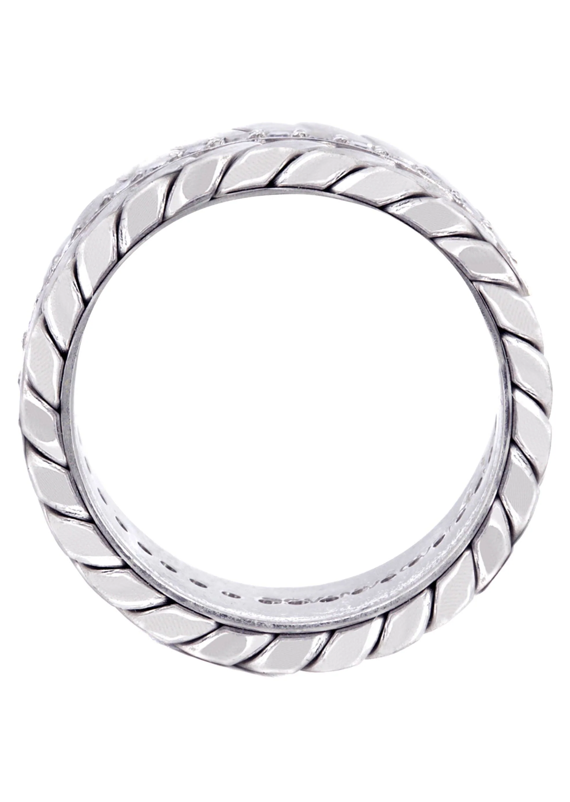 Diamond Mens Wedding Band | 0.6 Carats | High Polish Finish (Drake) - Image 2