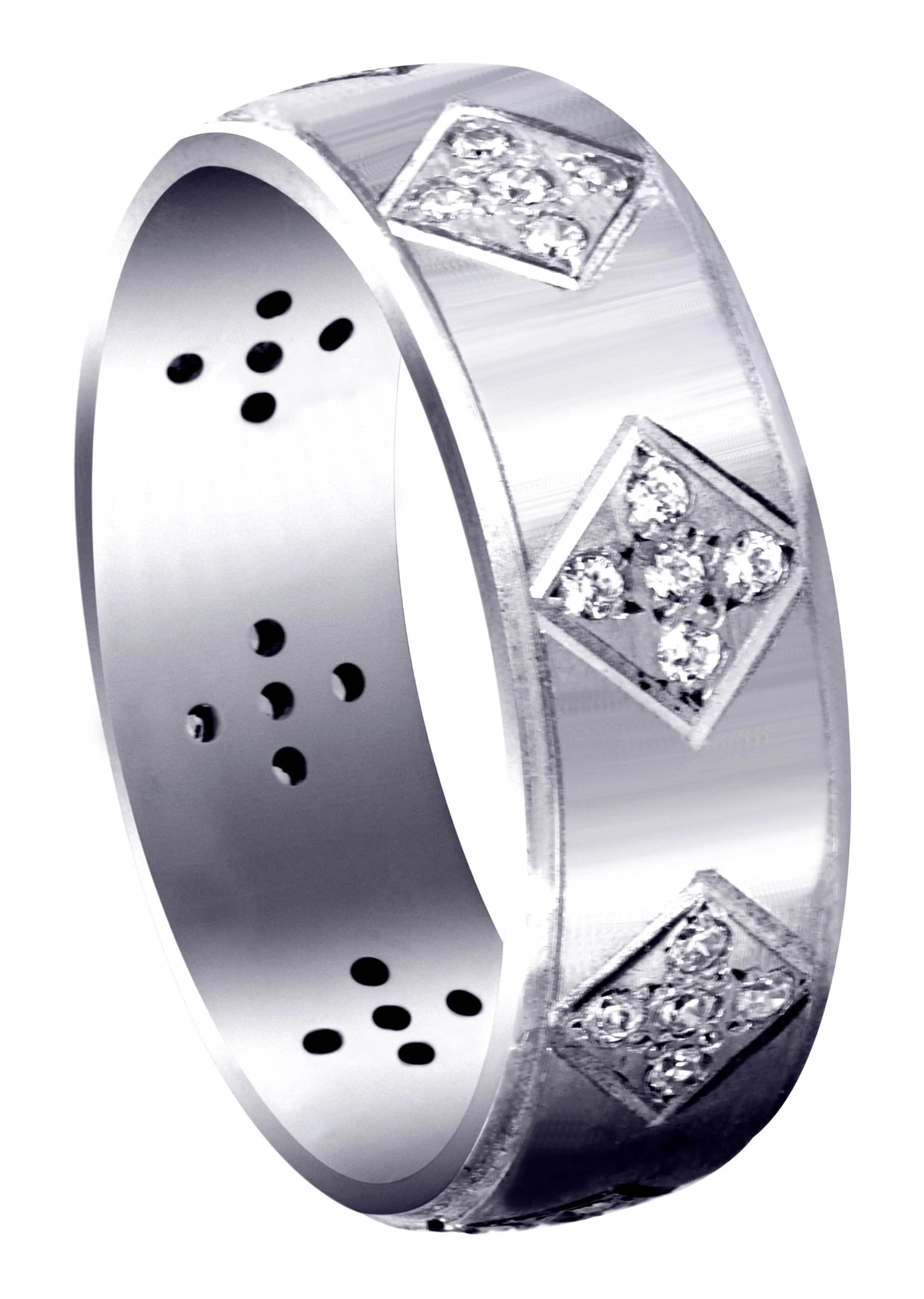 Diamond Mens Wedding Band | 0.6 Carats | Satin Finish (Shawn)