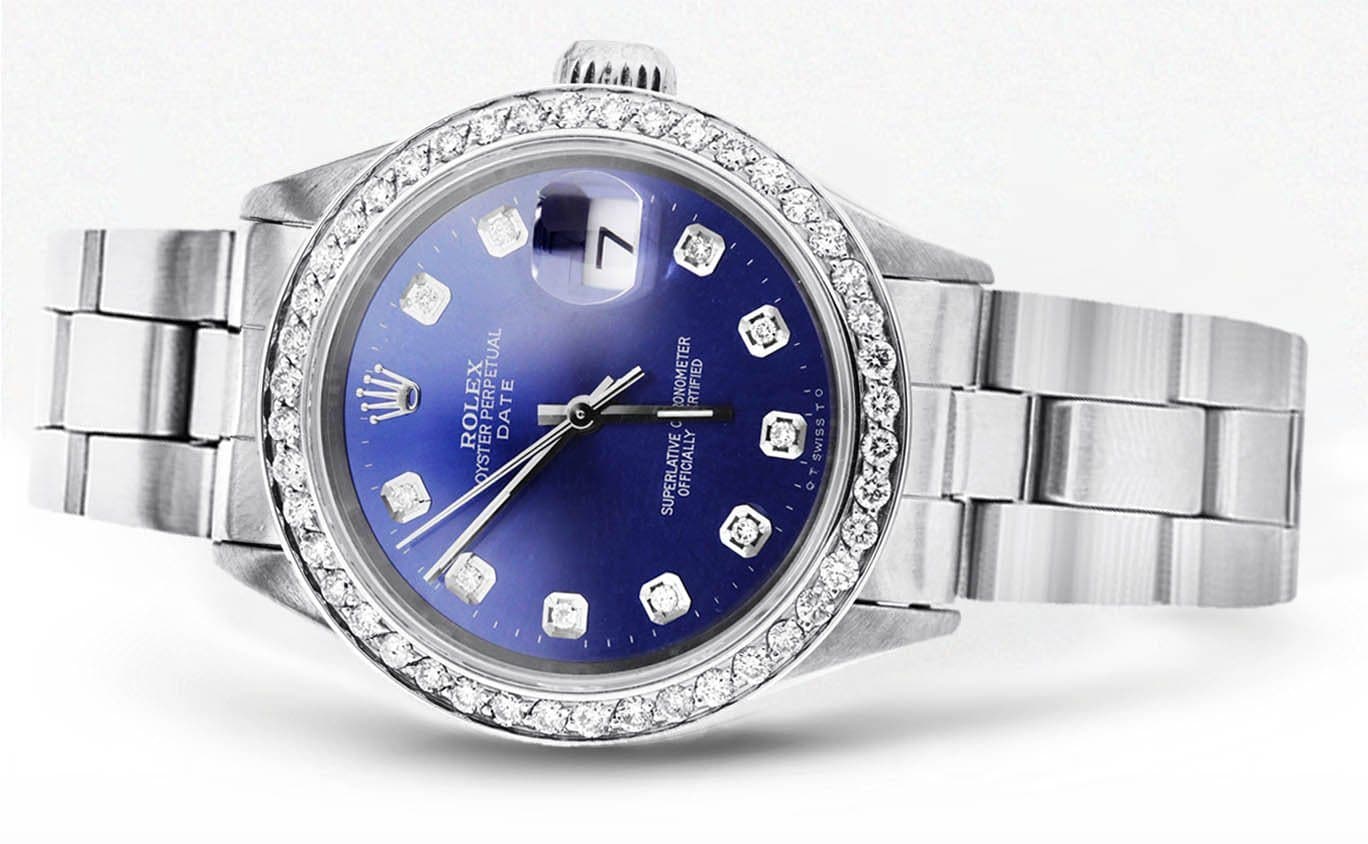 Diamond Rolex Date 34 MM | 2.25 CARAT | CUSTOM DIAMOND DIAL | OYSTER BAND - Image 2