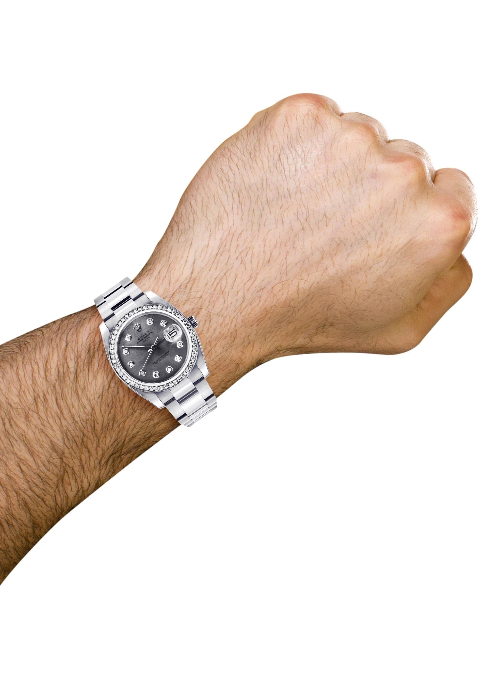 Diamond Rolex Date | Stainless Steel - Image 5