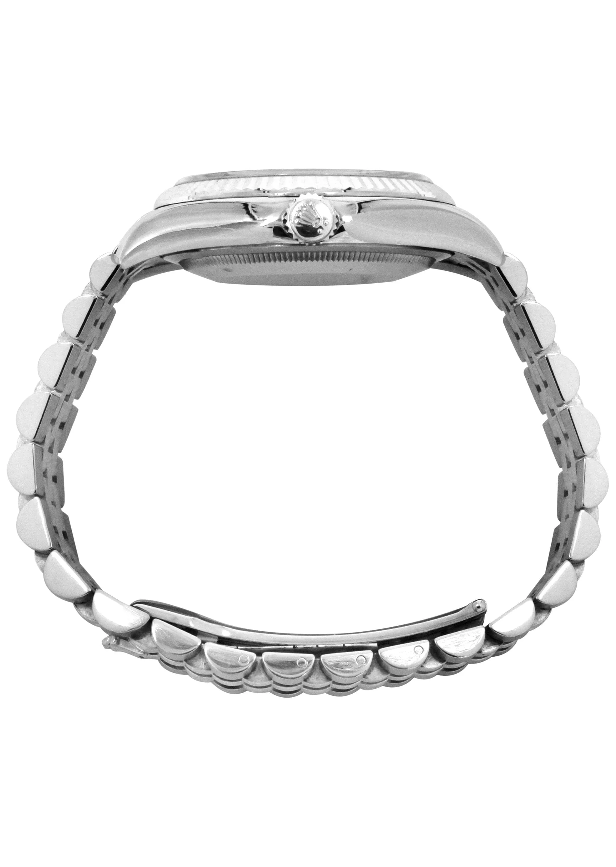 116200 | Hidden Clasp | Diamond Rolex Datejust Watch | 36MM | Tuxedo Diamond Dial | Jubilee Band - Image 4