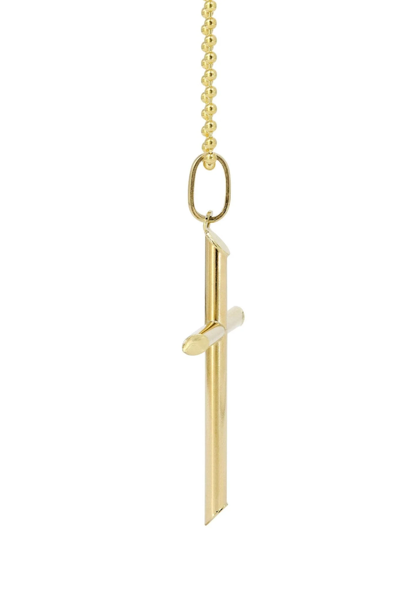 10K Yellow Gold Dog Tag  Cross Necklace | Appx. 8.6 Grams - Image 4