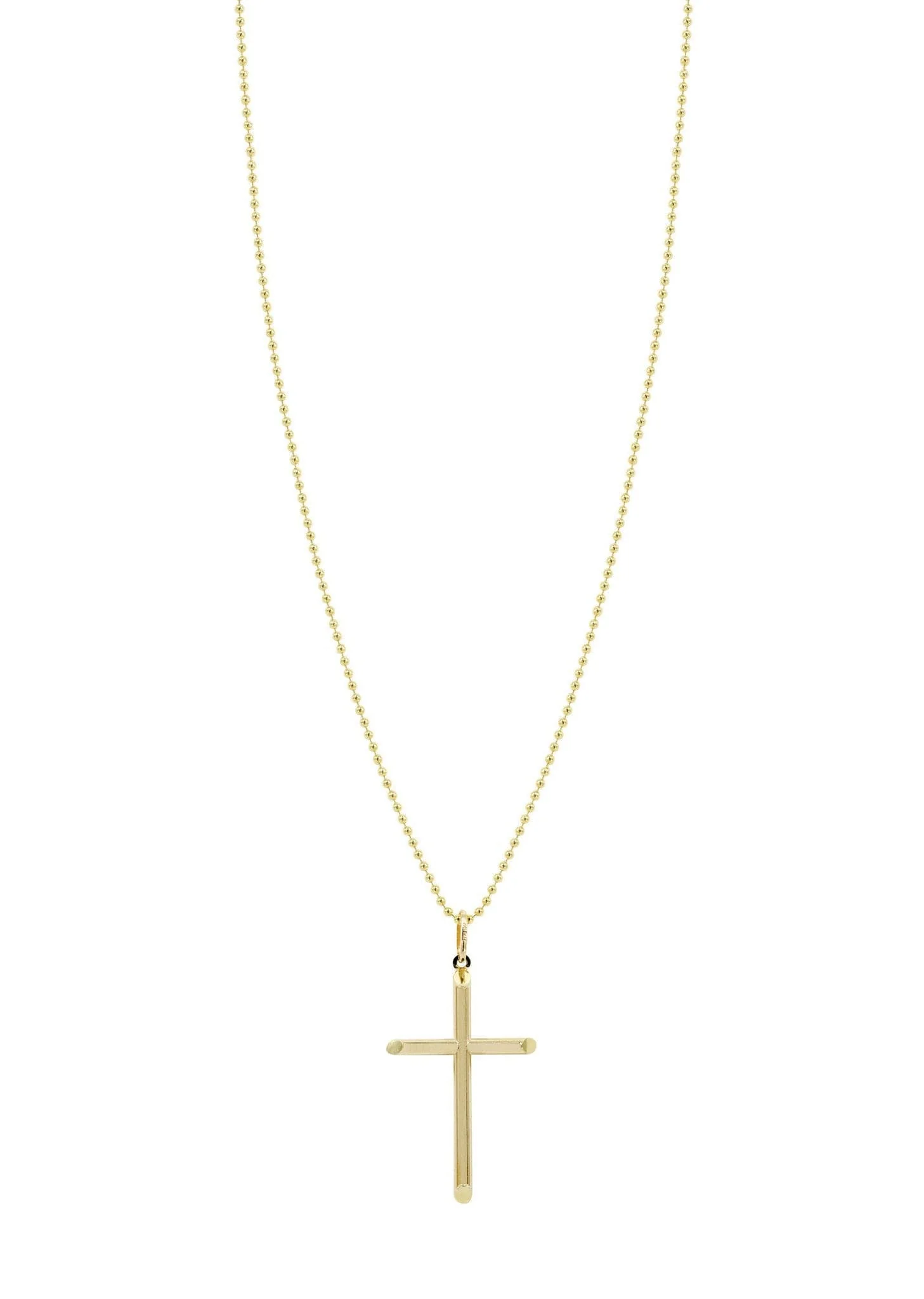 10K Yellow Gold Dog Tag  Cross Necklace | Appx. 8.6 Grams - Image 5