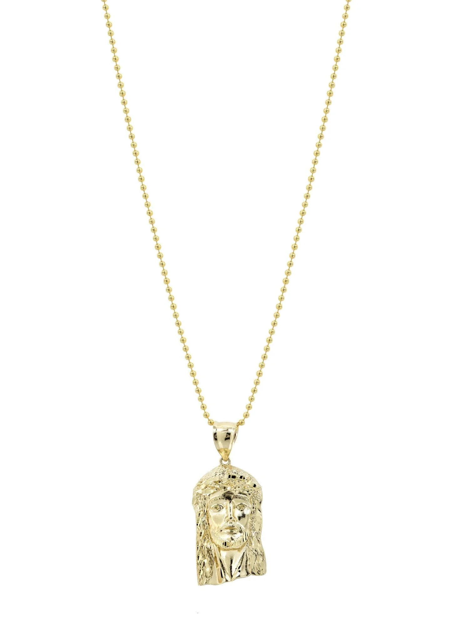10K Yellow Gold Dog Tag   Jesus Piece Chain | Appx. 8.2 Grams - Image 5