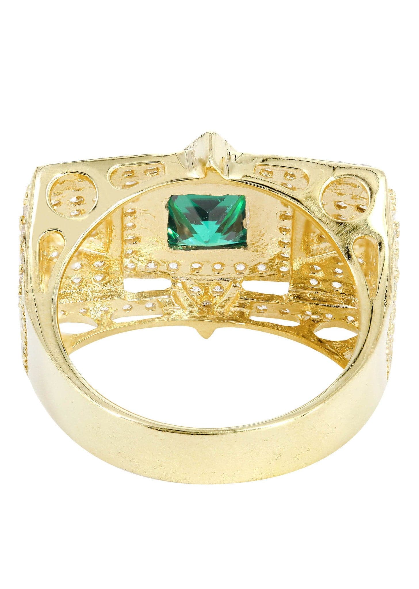 Emerald  10K Gold Mens Ring | 13.3 Grams - Image 2