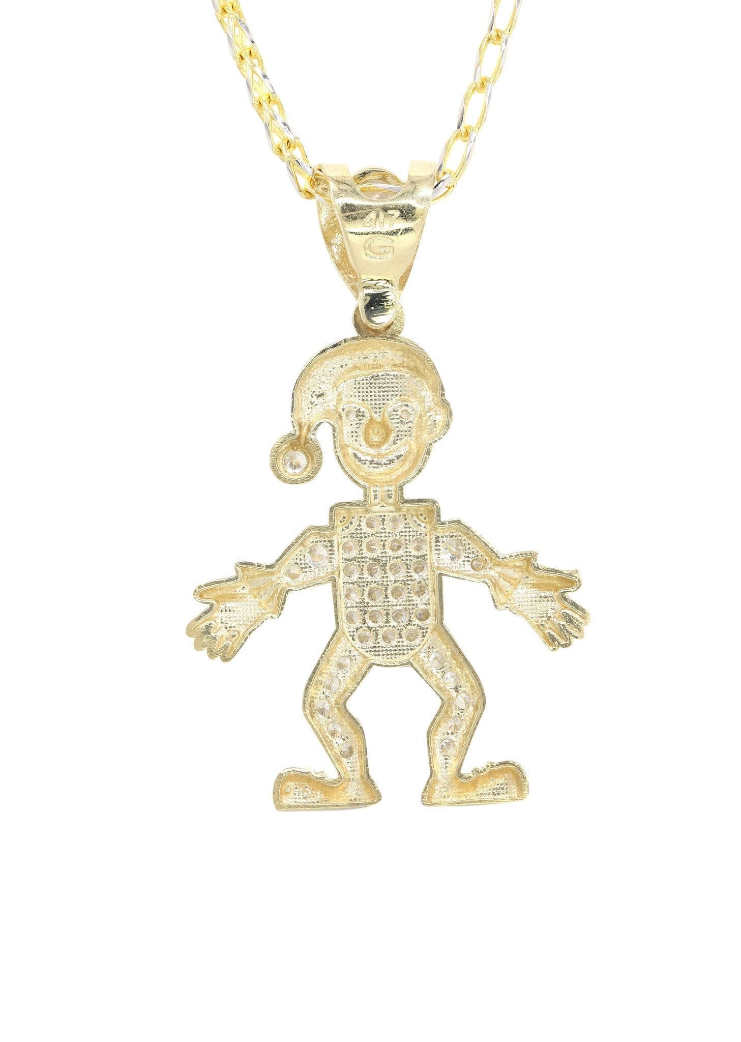 10K Yellow Gold Fancy Link  Children Necklace | Appx. 12.8 Grams - Image 2