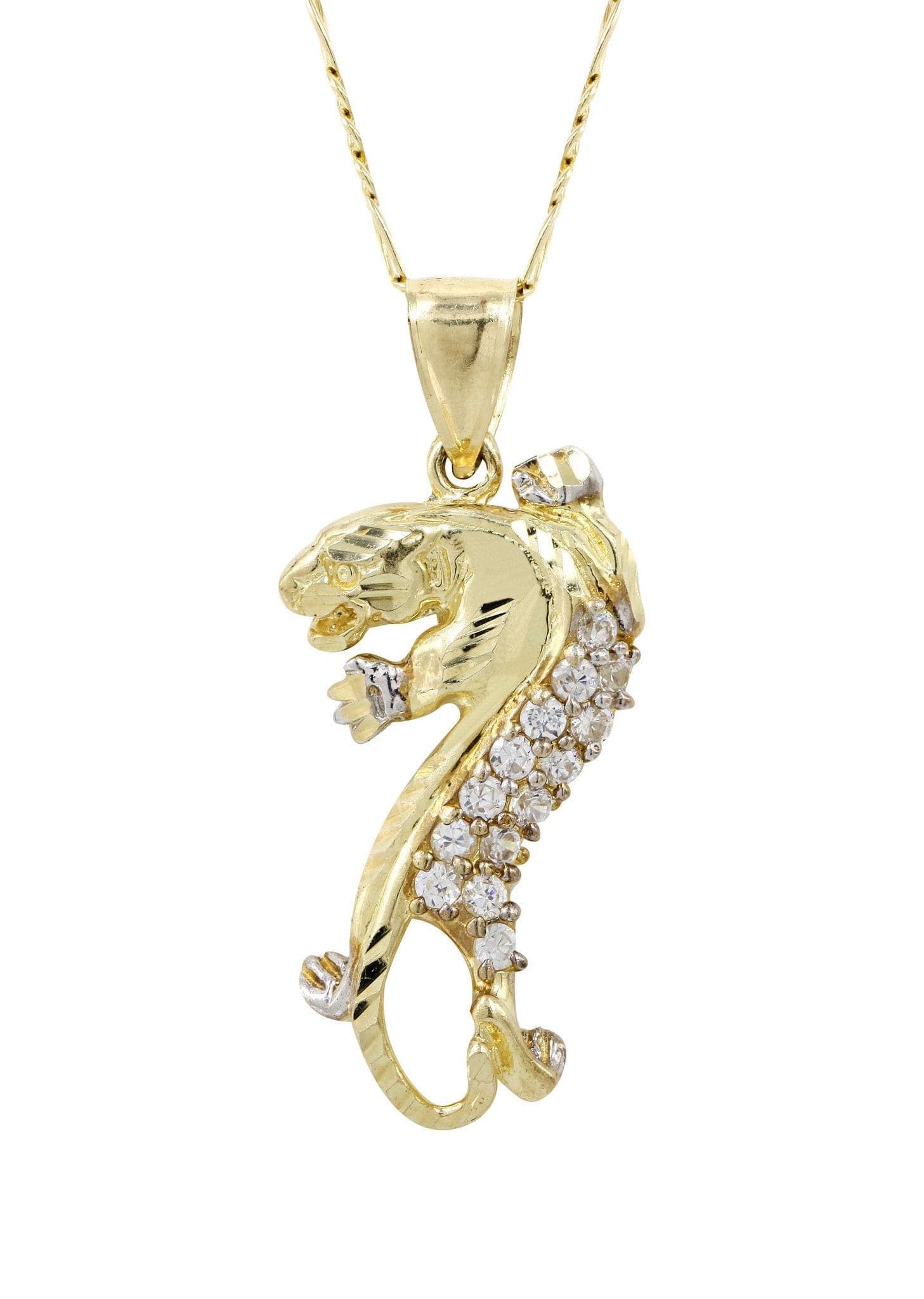 10K Yellow Gold Figaro  Tiger Necklace | Appx. 12 Grams - Image 2