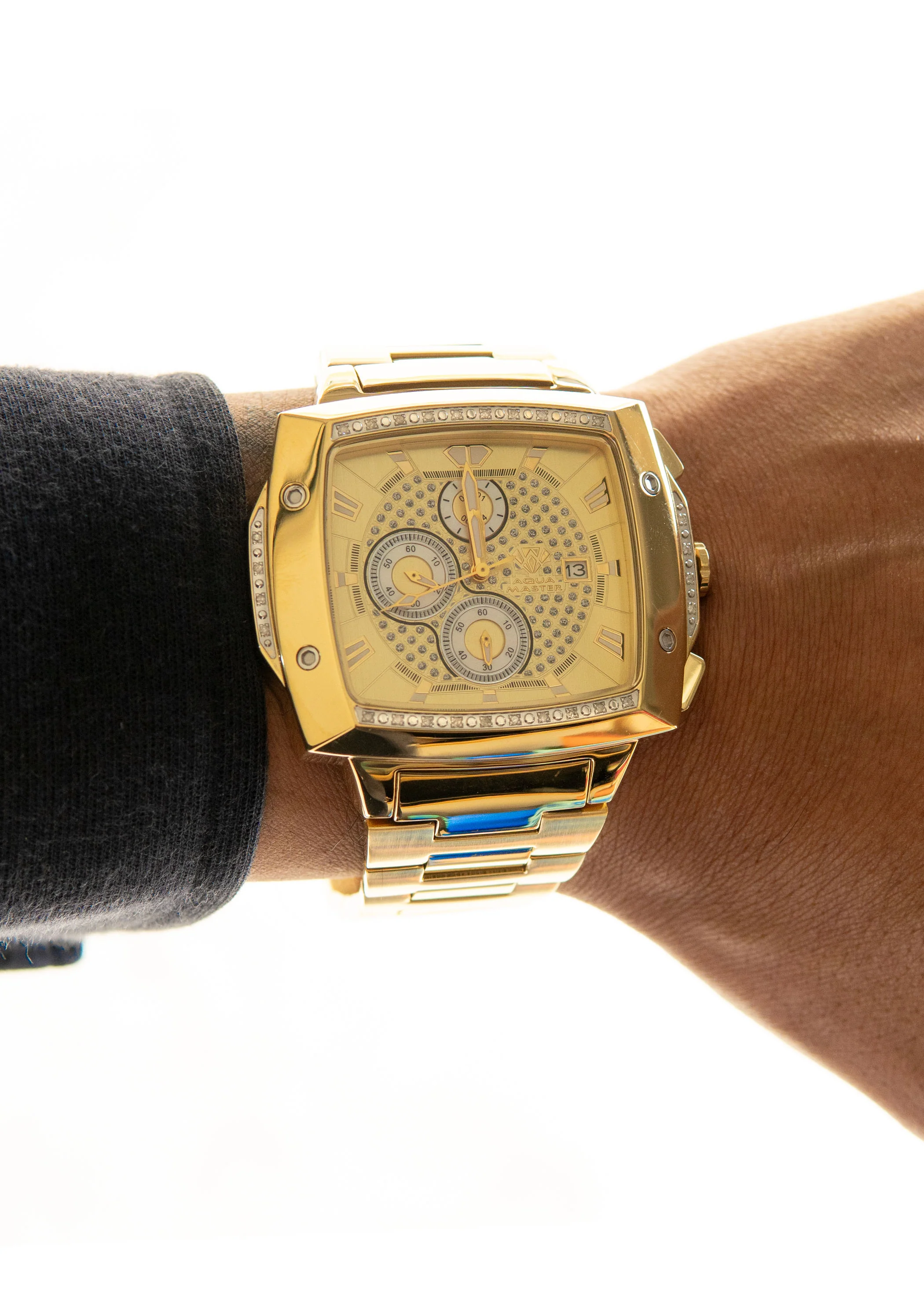 Mens Yellow Gold Tone Diamond Watch | Appx. 0.28 Carats - Image 4