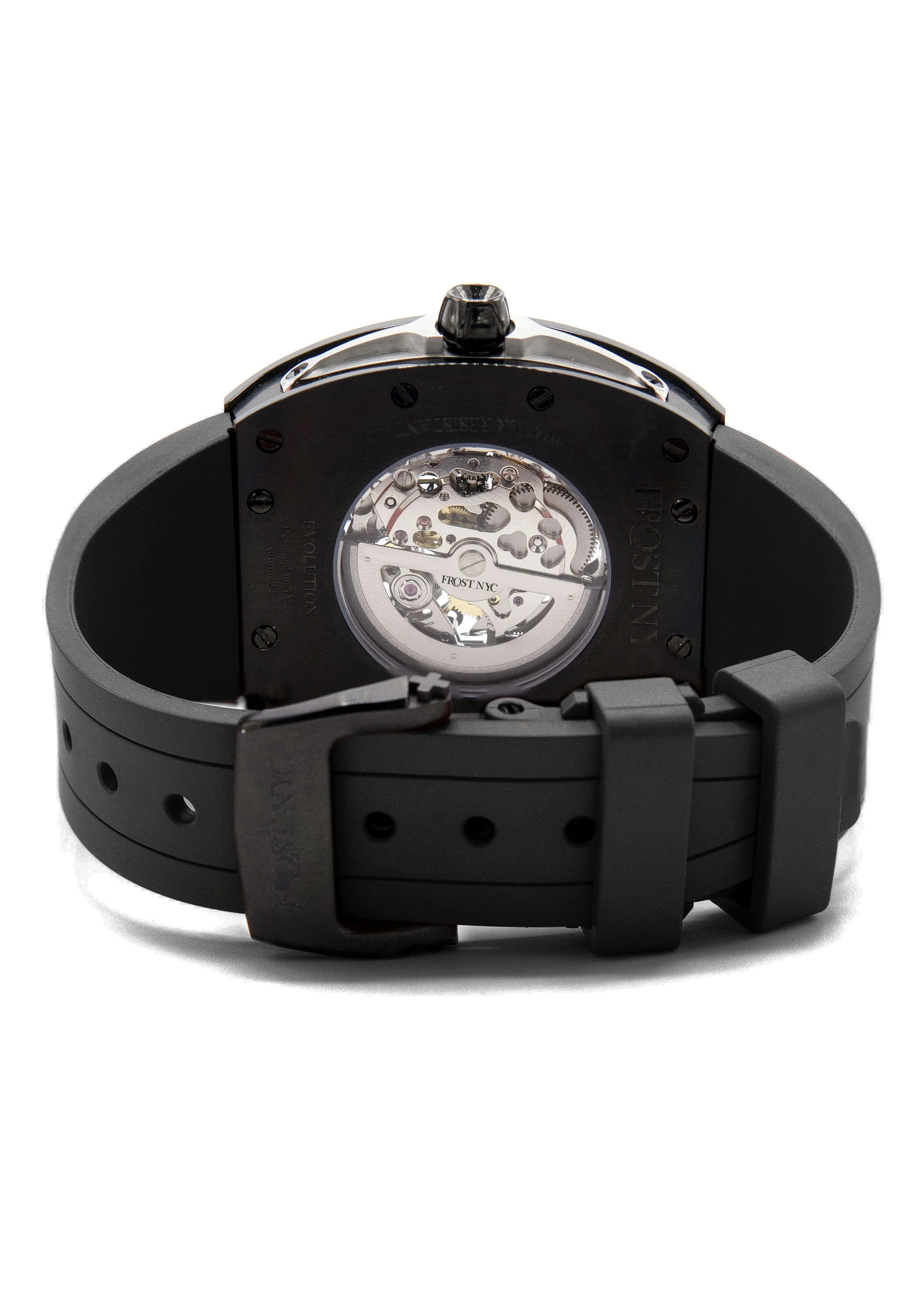 Frost NYC Mens Watch - Automatic Skeleton Sport Black Watch | FRST-01-SB| Black - Image 10