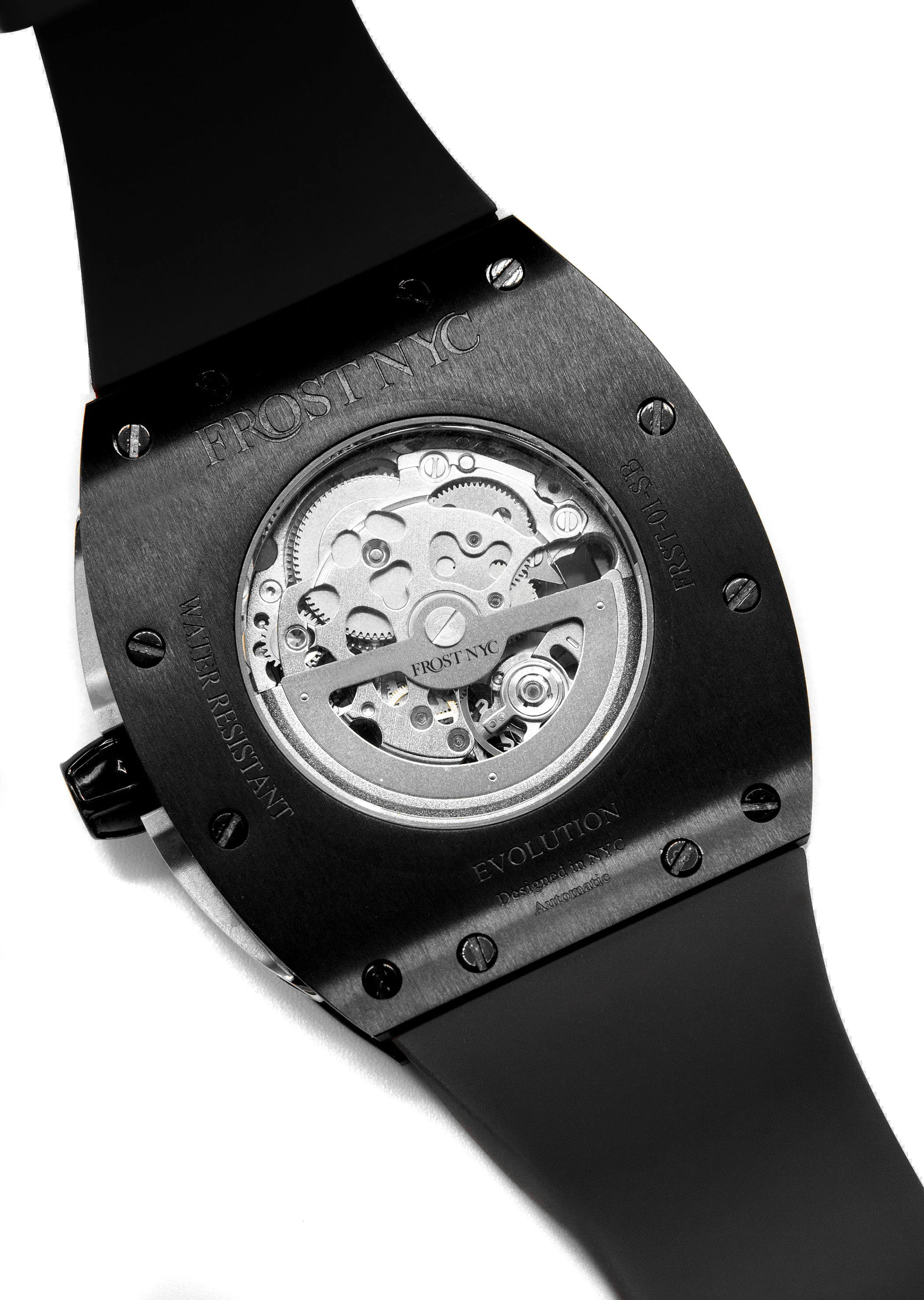Frost NYC Mens Watch - Automatic Skeleton Sport Black Watch | FRST-01-SB| Black - Image 8