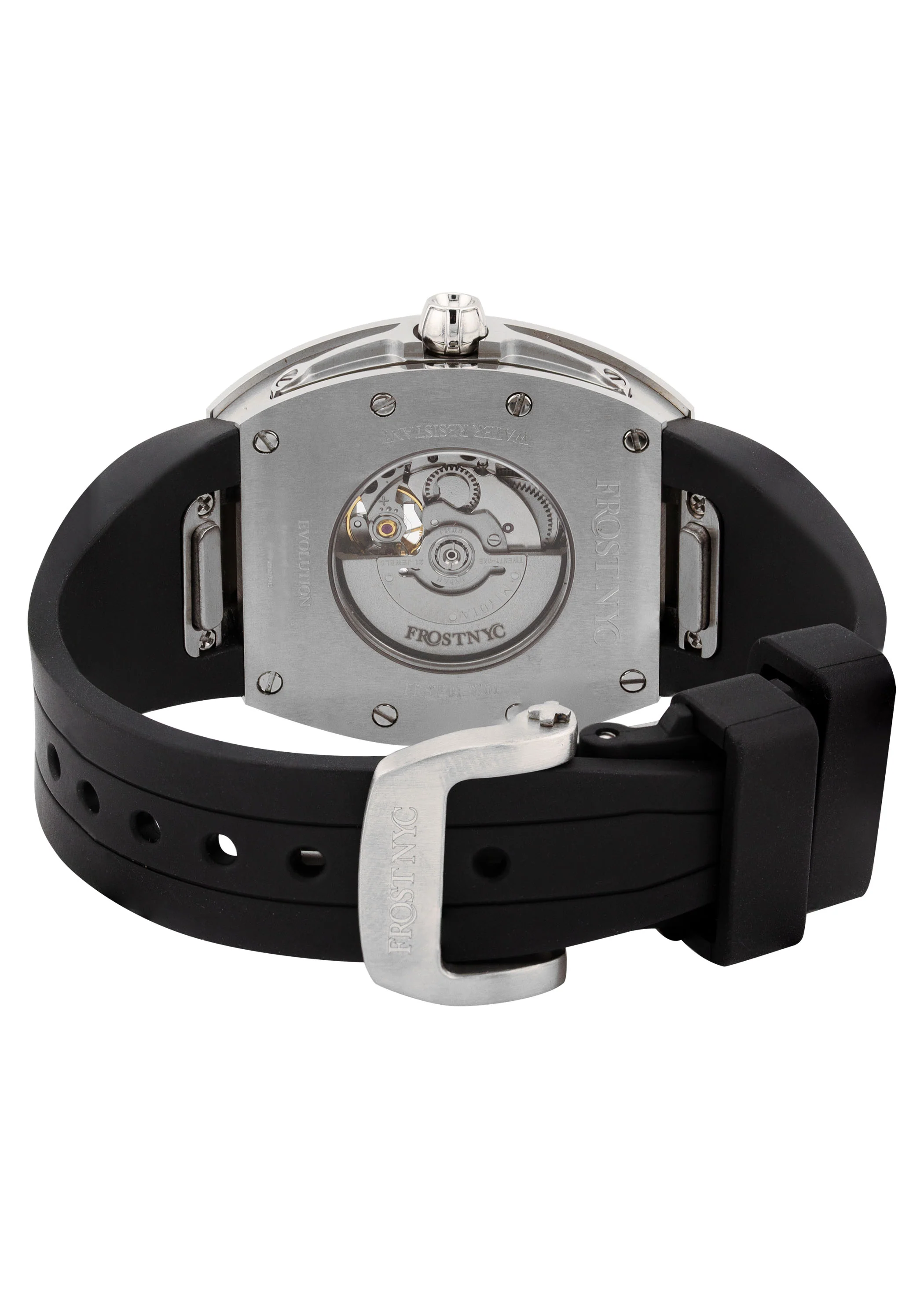 Frost NYC Evolution Women's Watch - Automatic Skeleton Steel Caged Heart | WFRST-01-H-S Black Band | Pre - Sale - Image 10