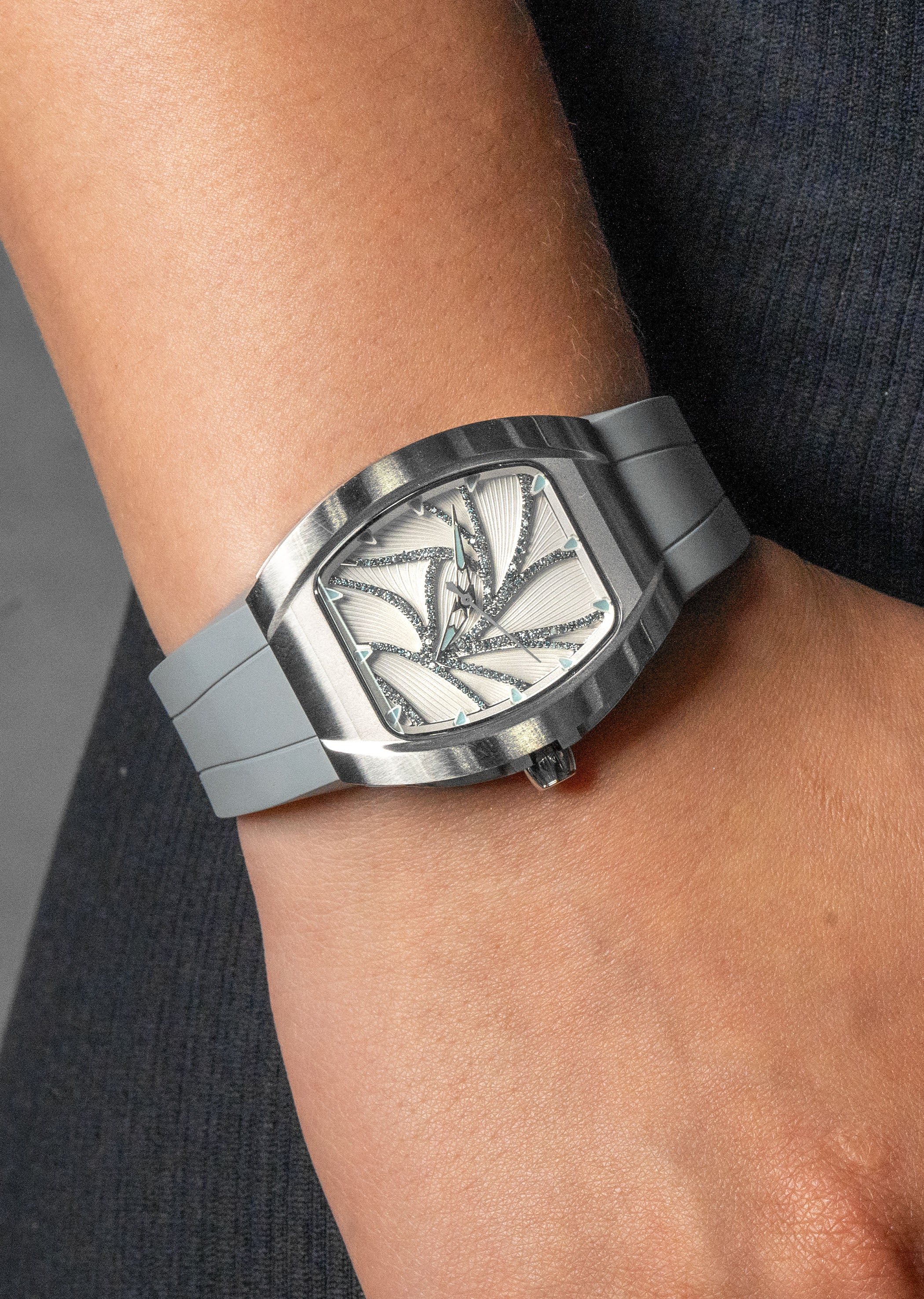 Frost NYC Evolution Women's Watch - Automatic Skeleton Leaves Steel | WFRST-01-LD-S GREY BAND | Pre - Sale - Image 2