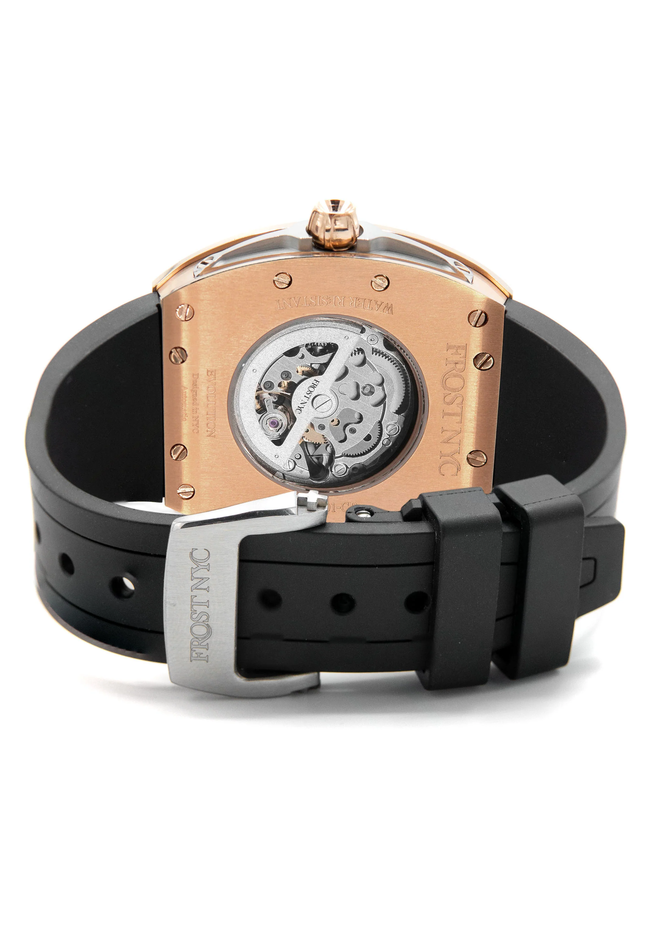 Frost NYC Mens Watch - Automatic Skeleton Rose Sport Watch | FRST-01-RC | Black - Image 10