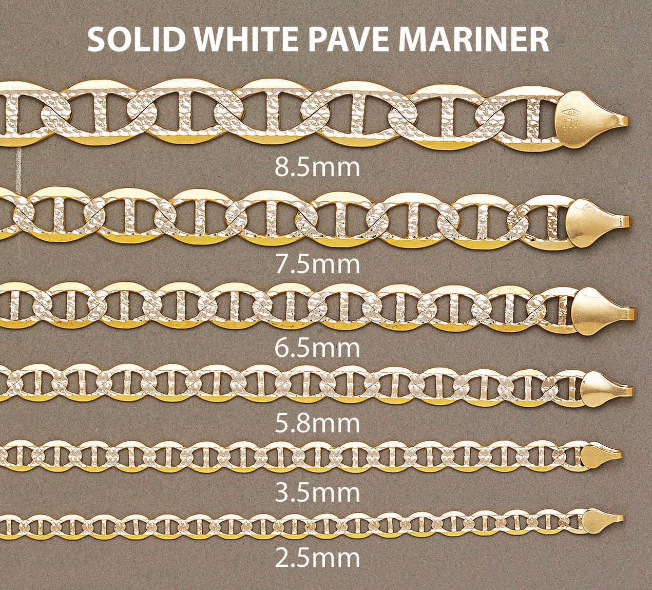 Gold Chain - Mens Diamond Cut Mariner Chain 10K/14K Gold - Image 5