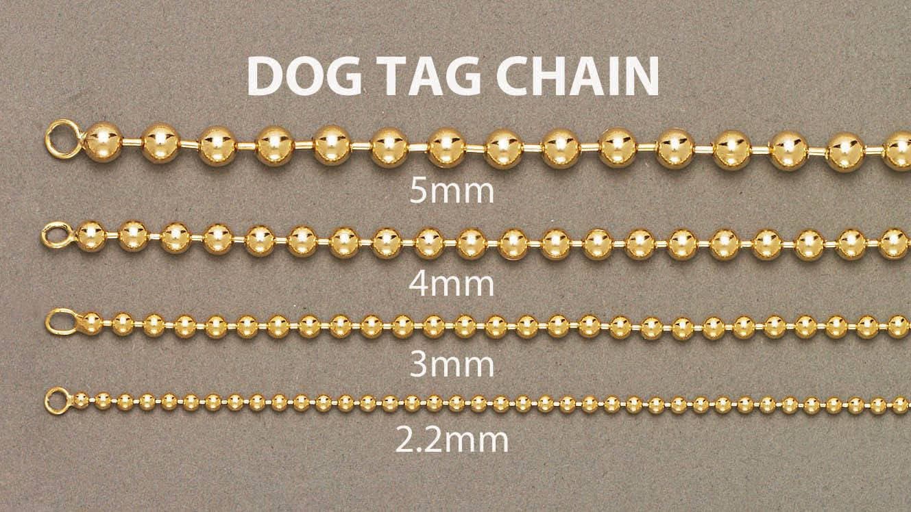 Gold Chain - Mens Dog Tag Chain 10K/14K Gold - Image 5