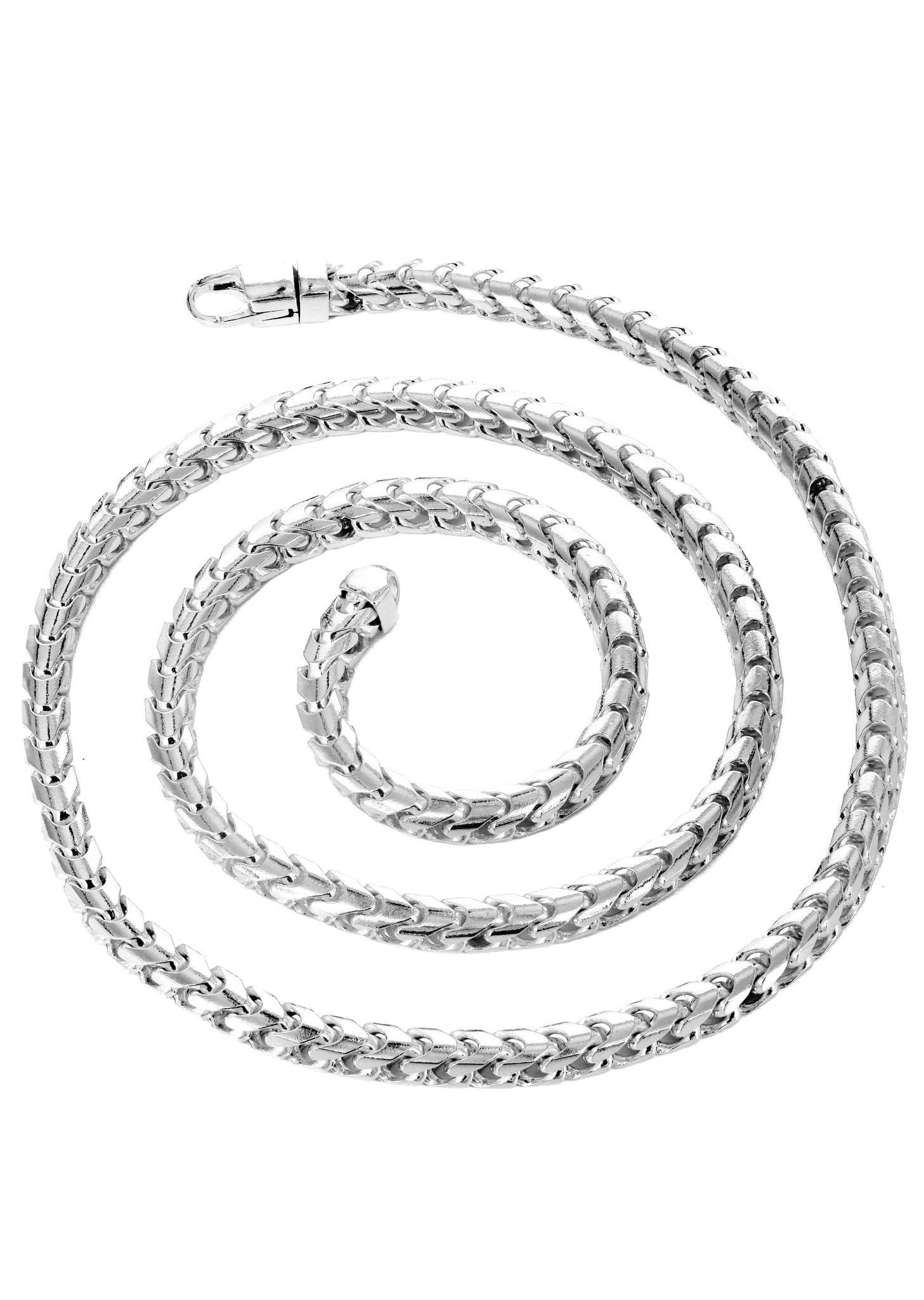 Gold Chain - Womens Solid Franco Chain 10K/14K White Gold - Image 4