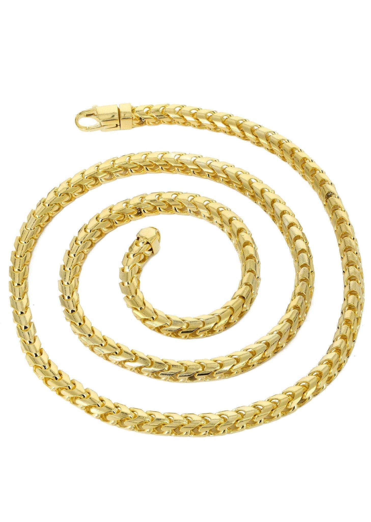 Gold Chain - Womens Solid Franco Chain 10K/14K Yellow Gold - Image 2