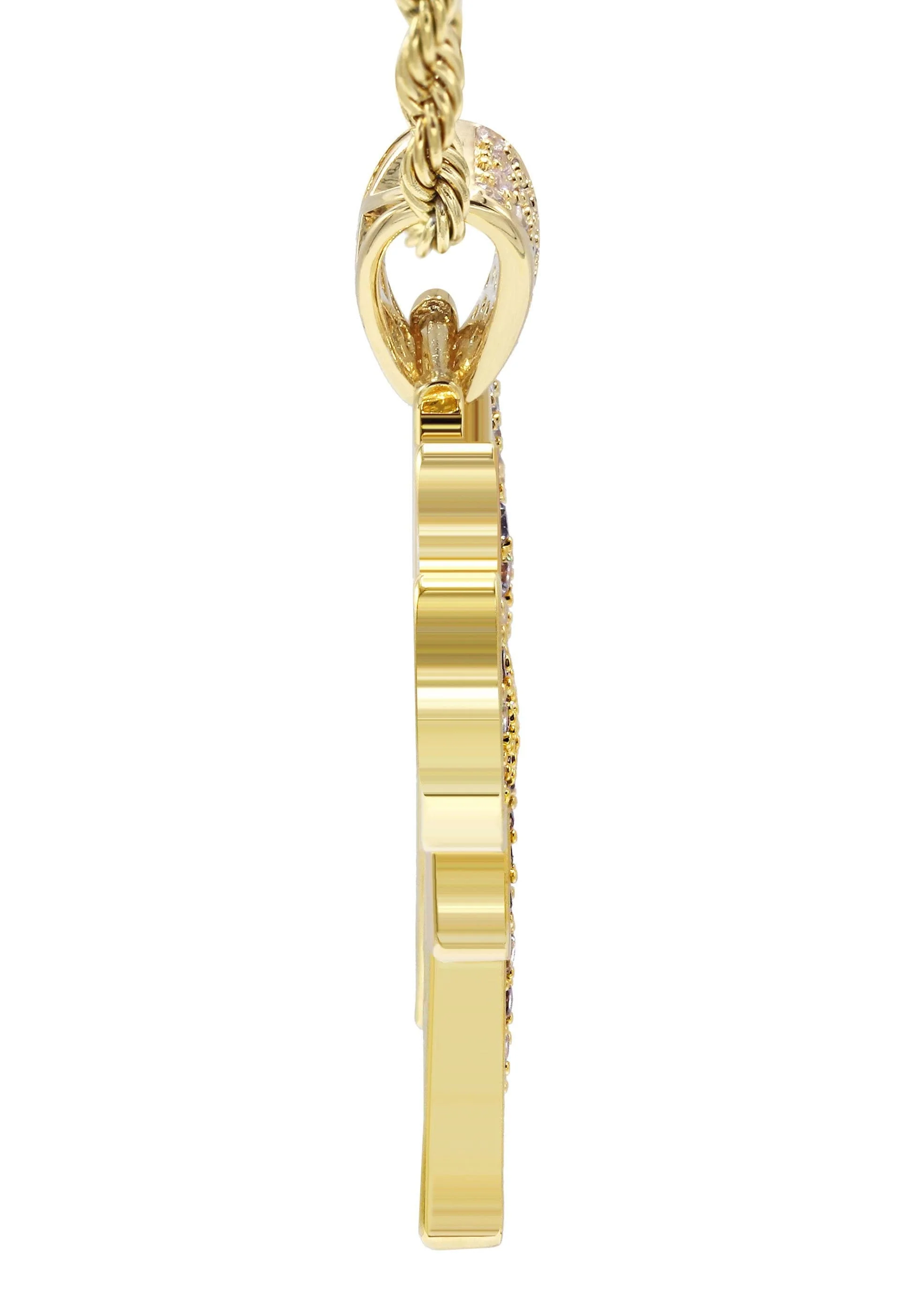 Mens Gold Plated Rope Chain & Chai  Pendant | Appx. 19.4 Grams - Image 4
