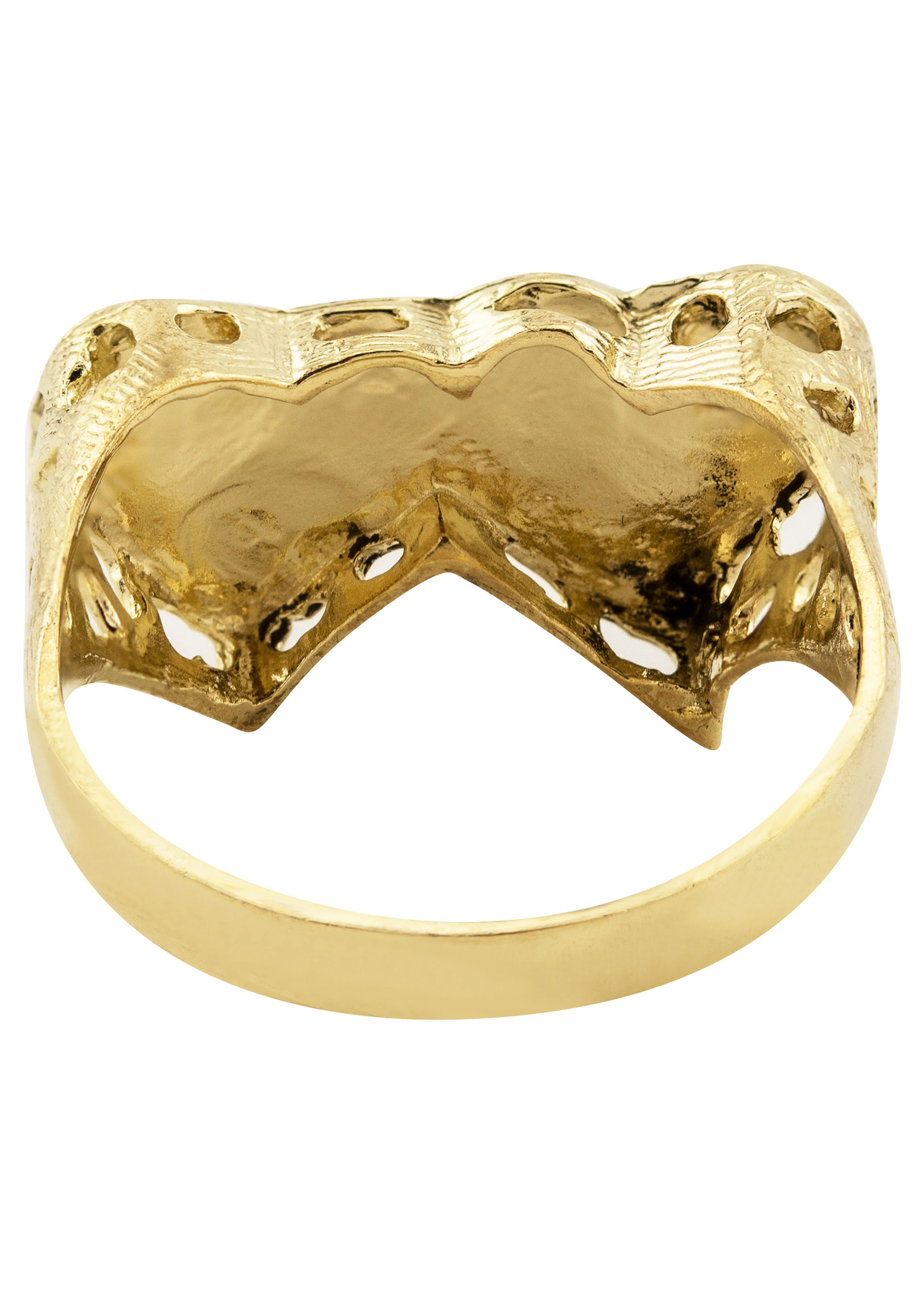 Mens Hearts Signet Ring - 10K Gold | 3.3 Grams - Image 3