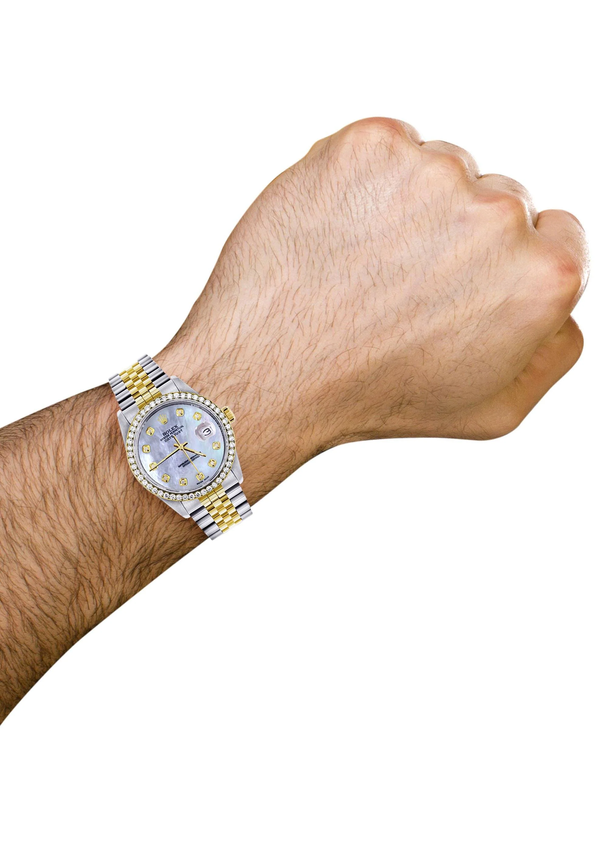 Two Tone Rolex Datejust Watch 16233 for Men | 36Mm | Mother of Pearl Dial | Jubilee Band - Image 5