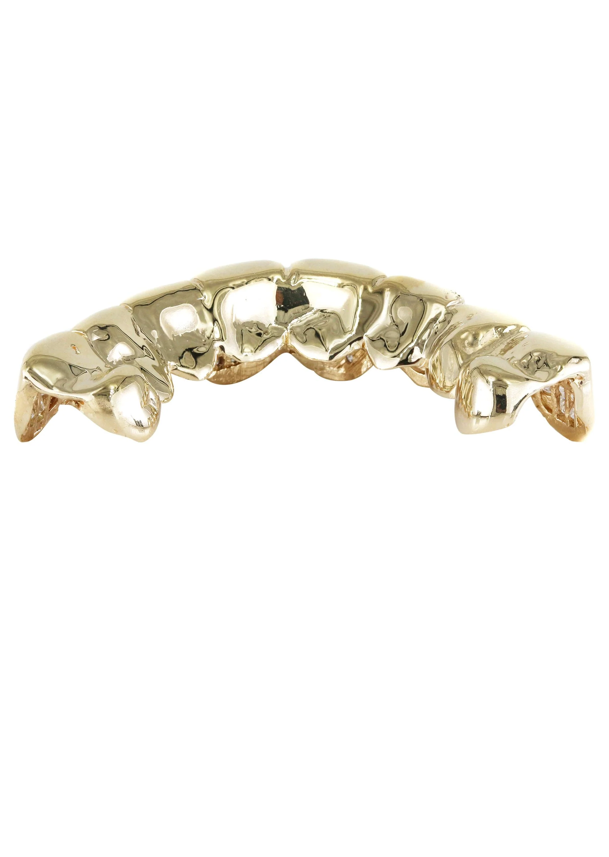 Gold 8 Tooth Invisible Set Princess Diamond Grills - Image 3