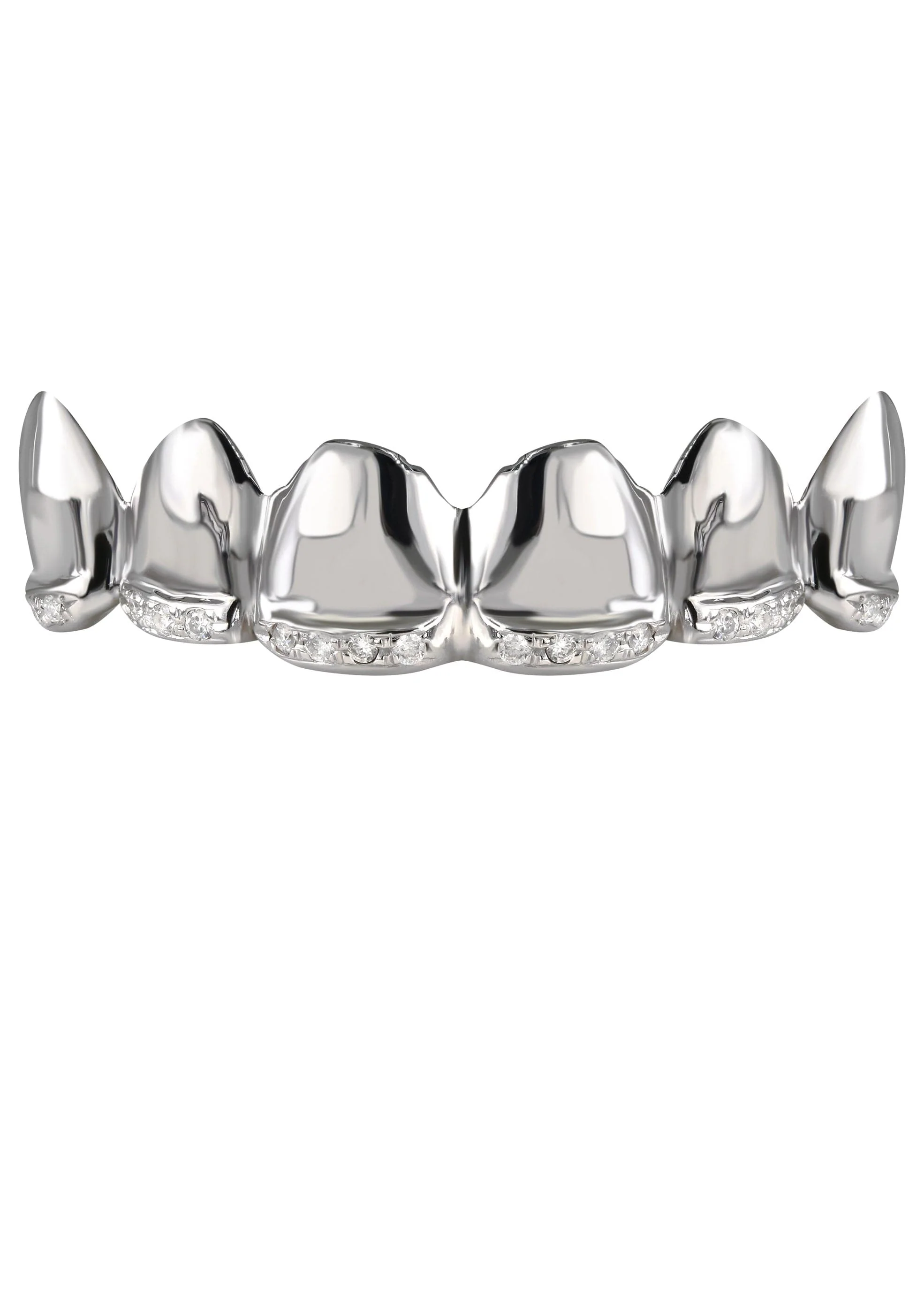 Gold 6 Teeth Diamond Line Grills