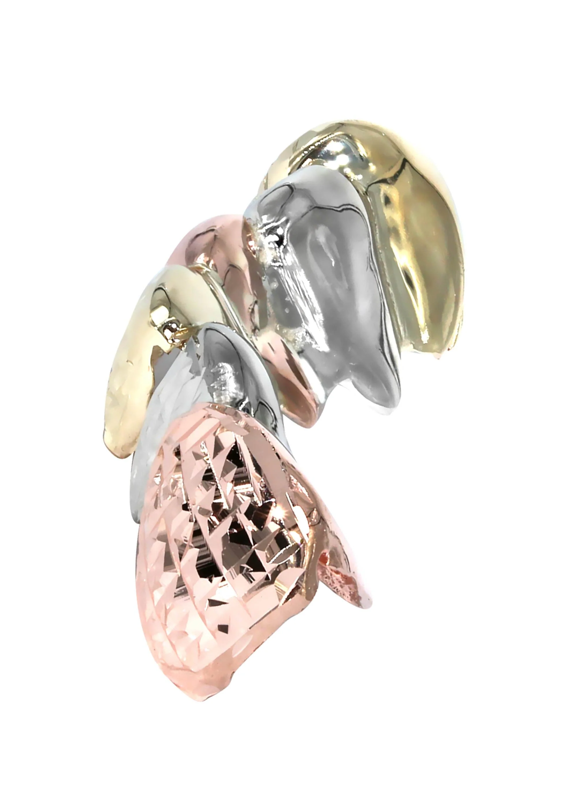 6 Teeth Diamond Tri Color Grillz Diamond Cut - Image 2