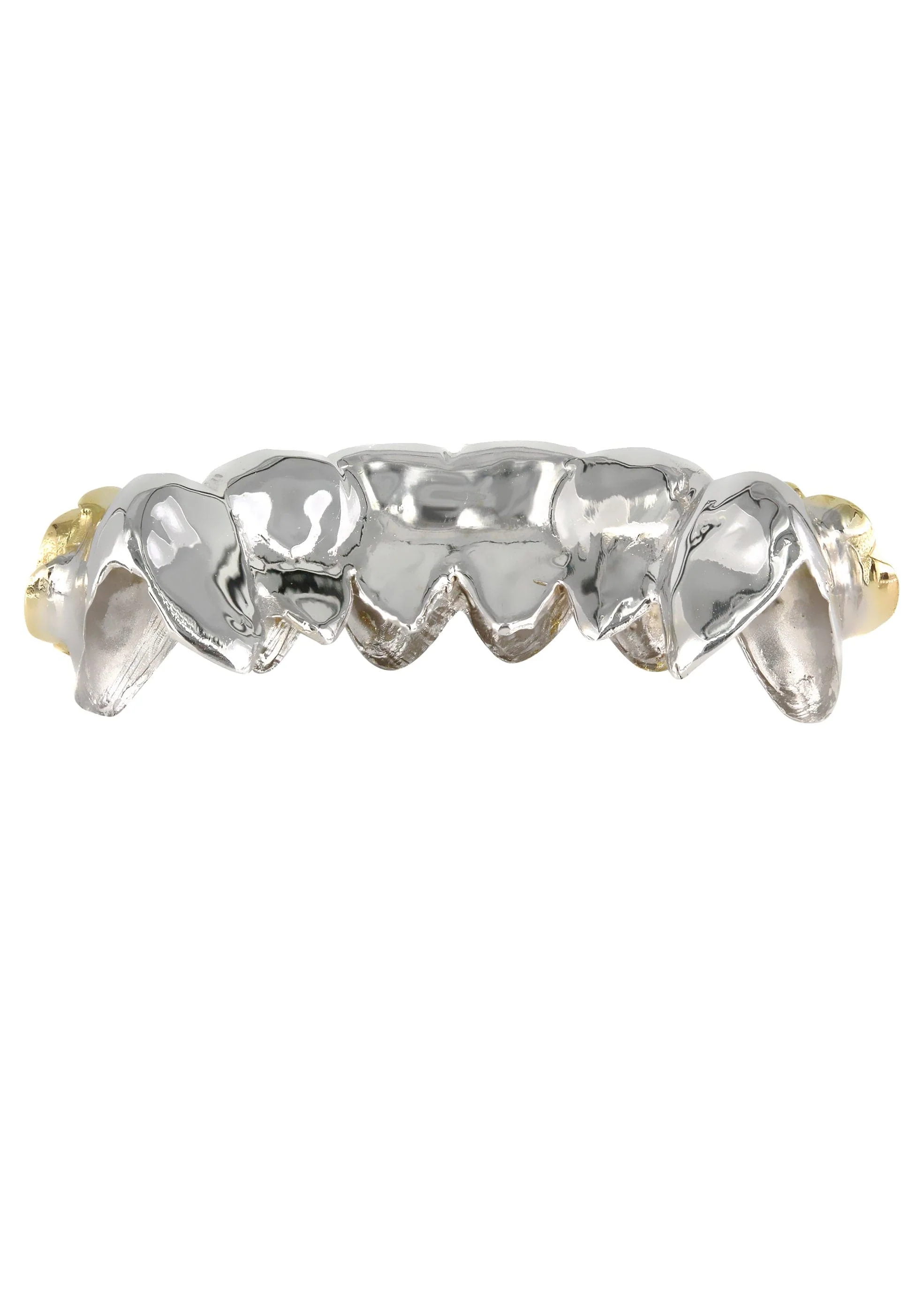 Gold 6 Tooth 3D Design Flower Grills - Image 3