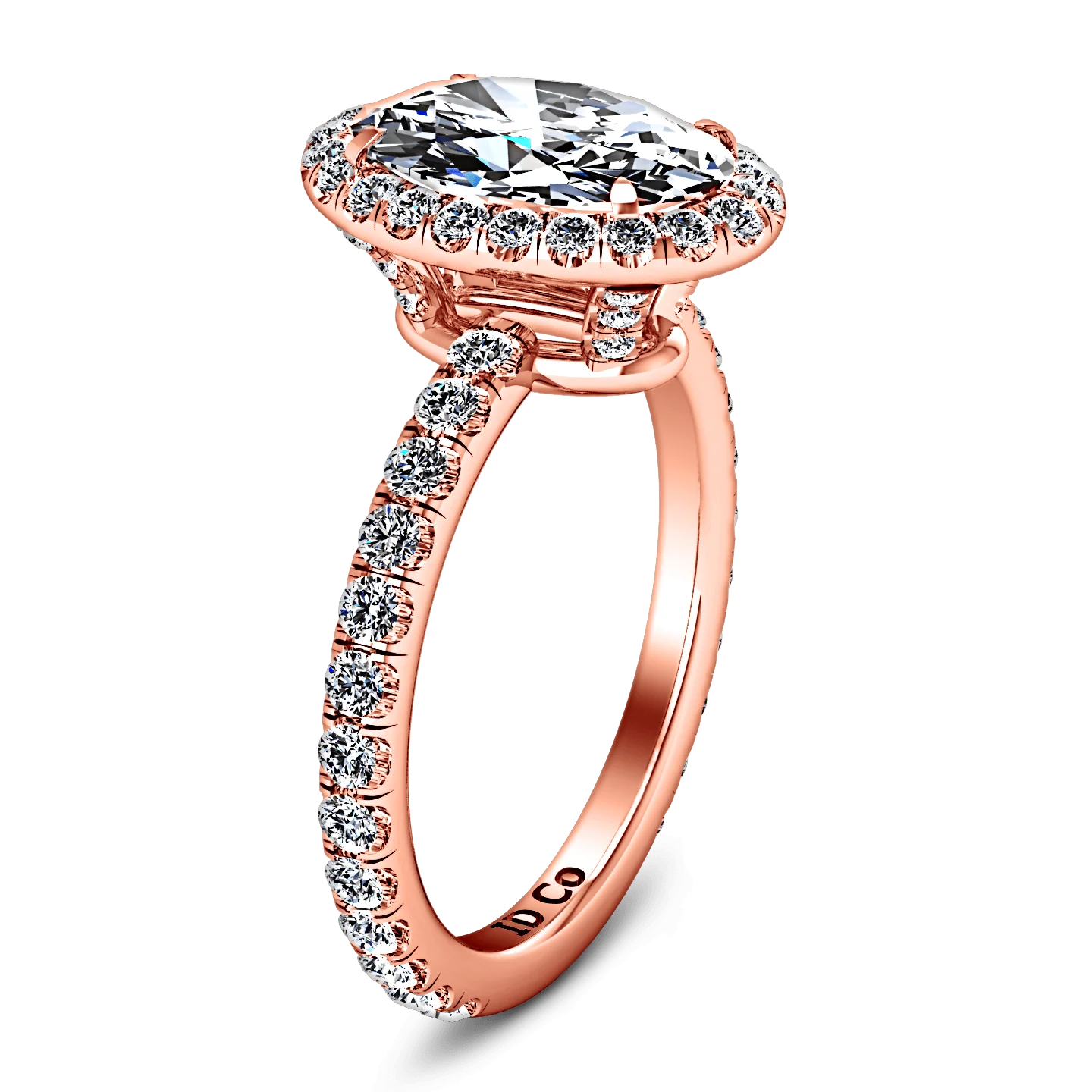 Halo Diamond  Engagement Ring Elsa 14K Rose Gold - Image 2