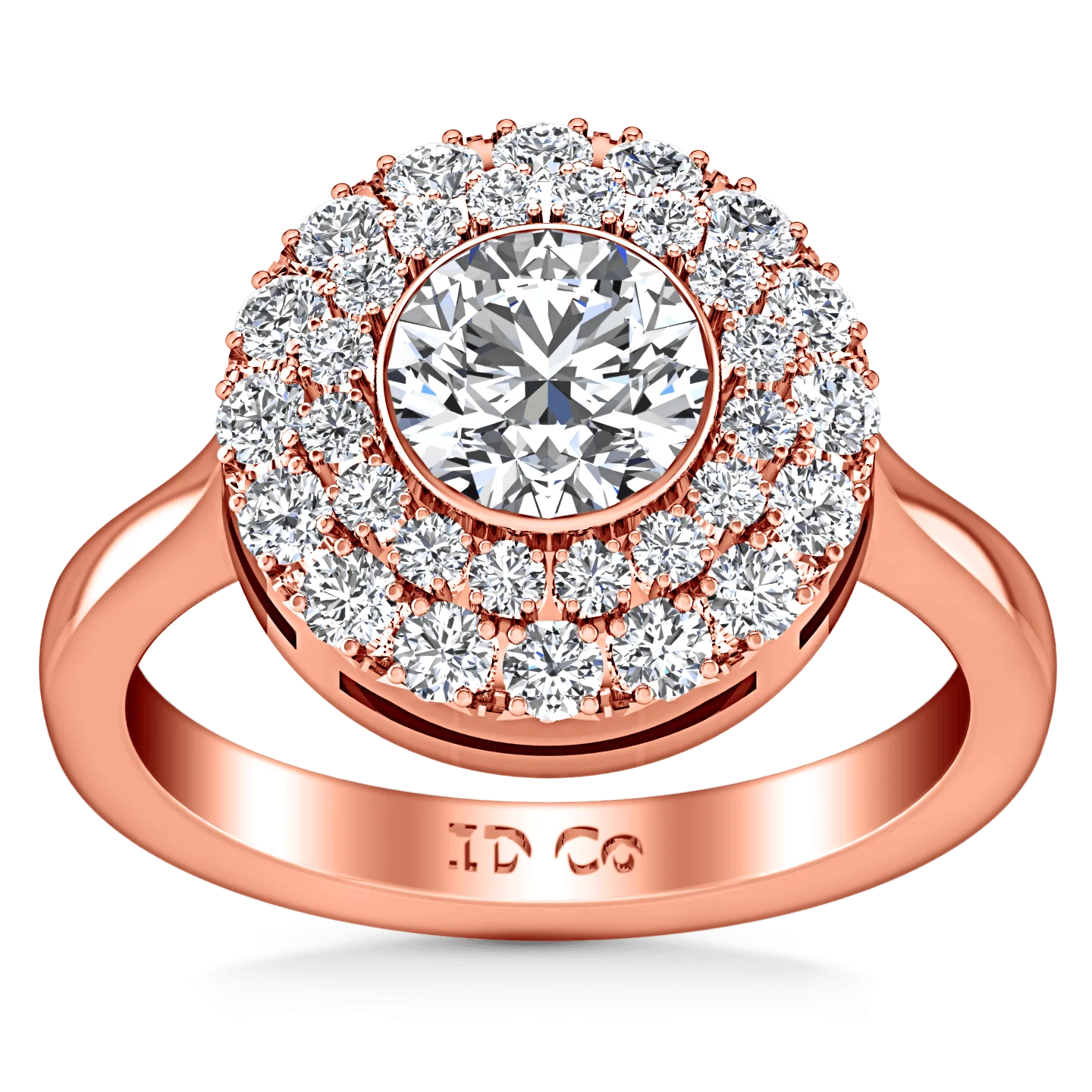 Halo Diamond Engagement Ring Mandy 14K Rose Gold