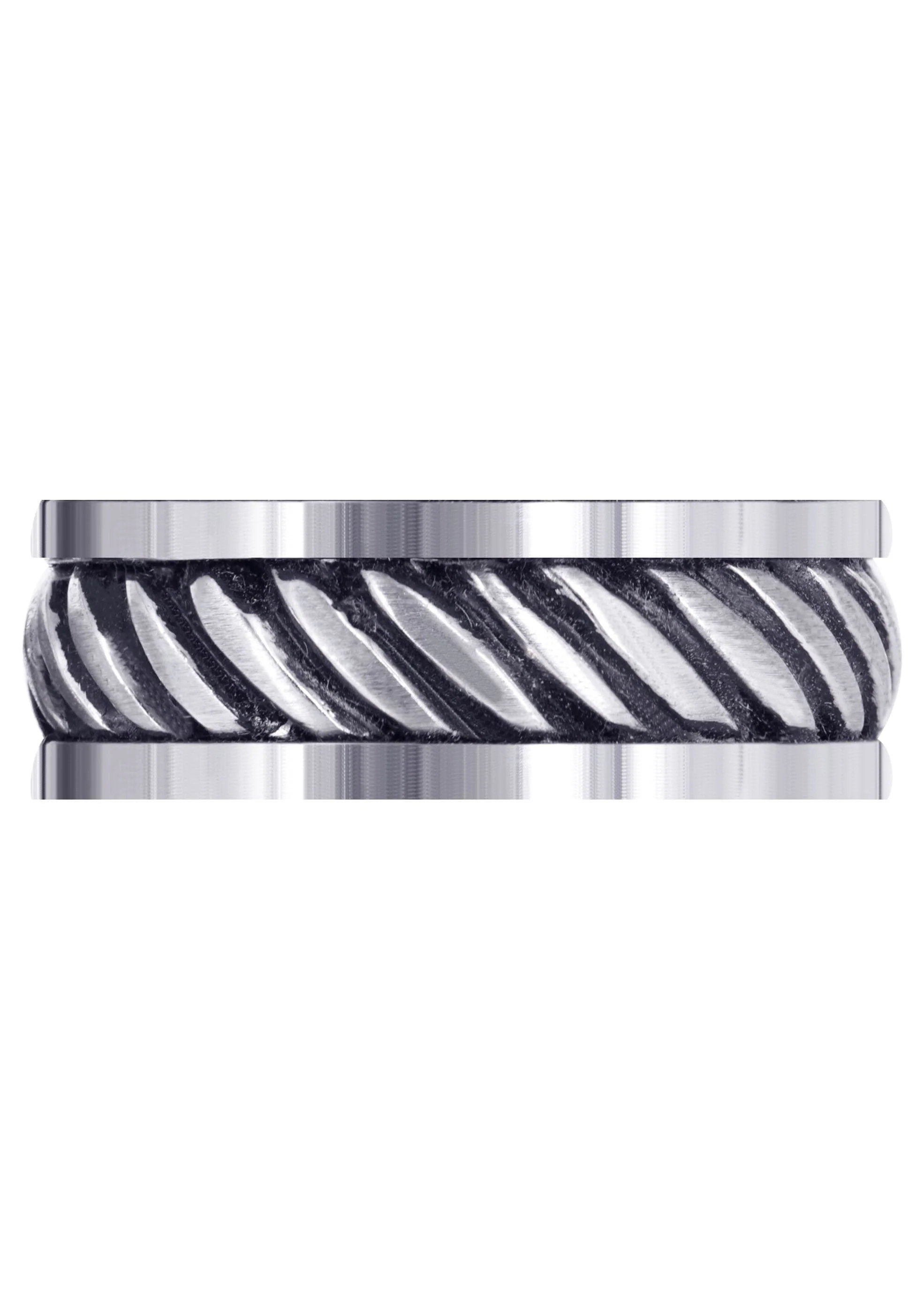 Hand Woven Unique Mens Wedding Band | Satin Finish (Caden) - Image 2