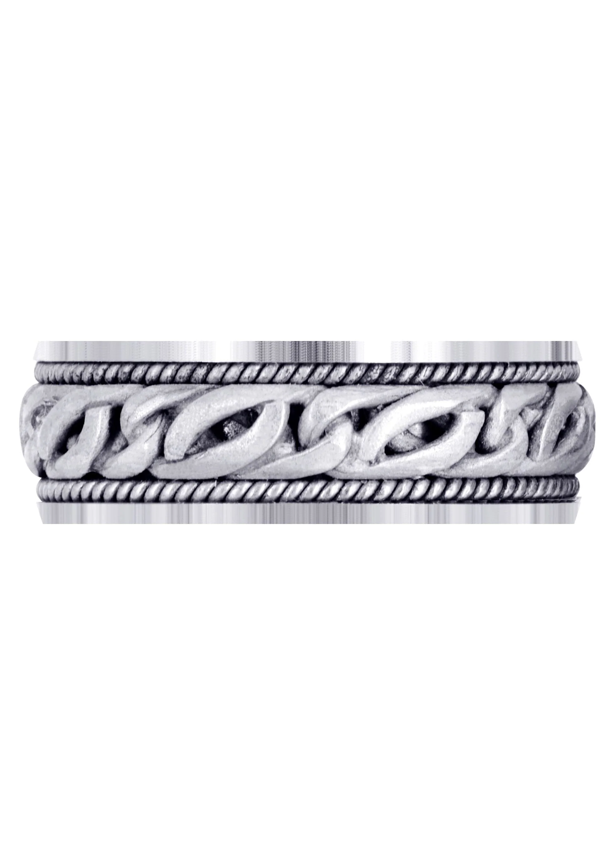 Hand Woven Mens Wedding Band | Satin Finish (Colin) - Image 2