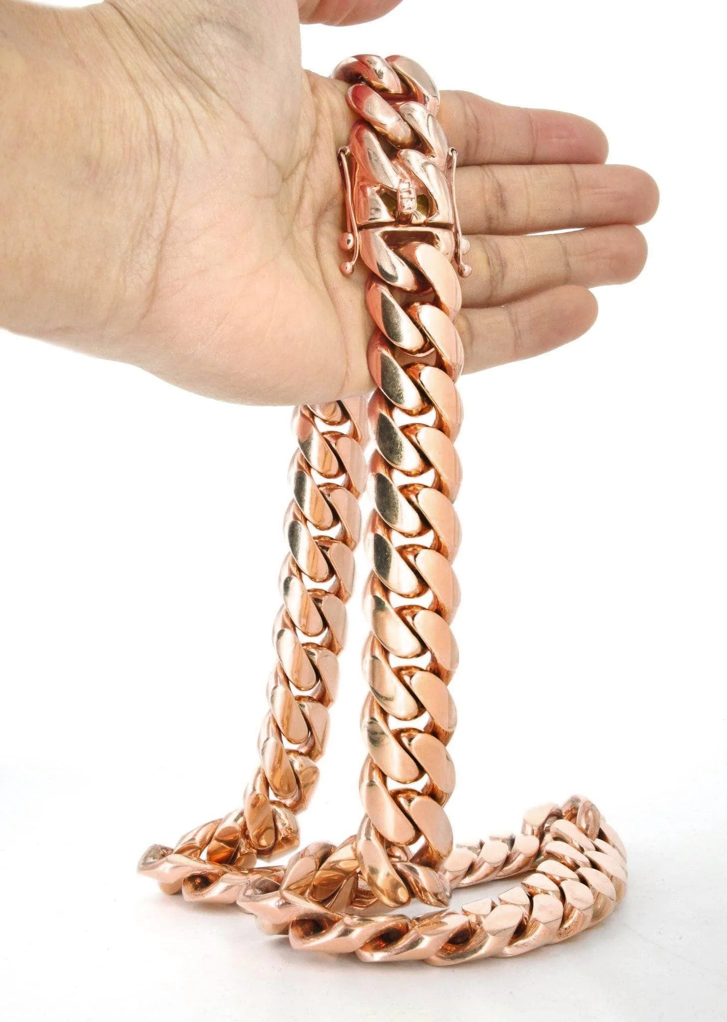 Heavy Solid Rose Gold Miami Cuban Link Chain Customizable (10MM-20MM) - Image 6