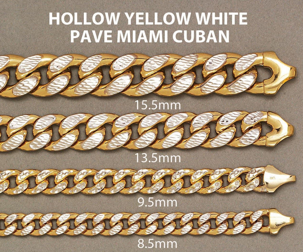 Semi Solid  Mens Diamond Cut Miami Cuban Link Bracelet 10K/14K Gold - Image 5