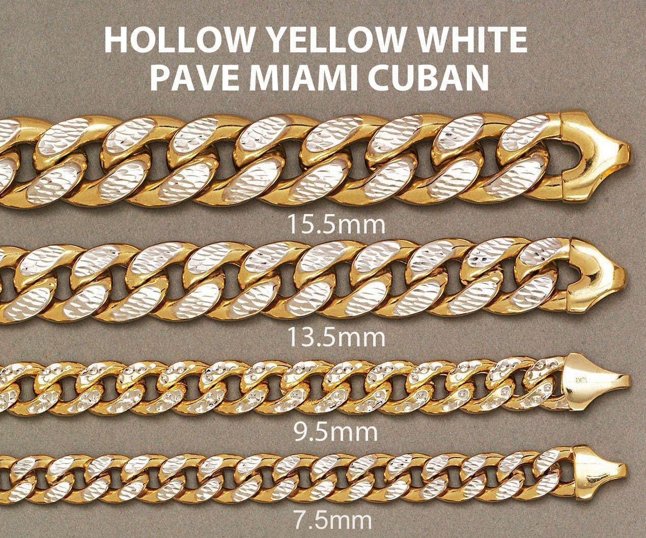 14K Gold Bracelet Semi Solid  Miami Cuban Link Diamond Cut - Image 5